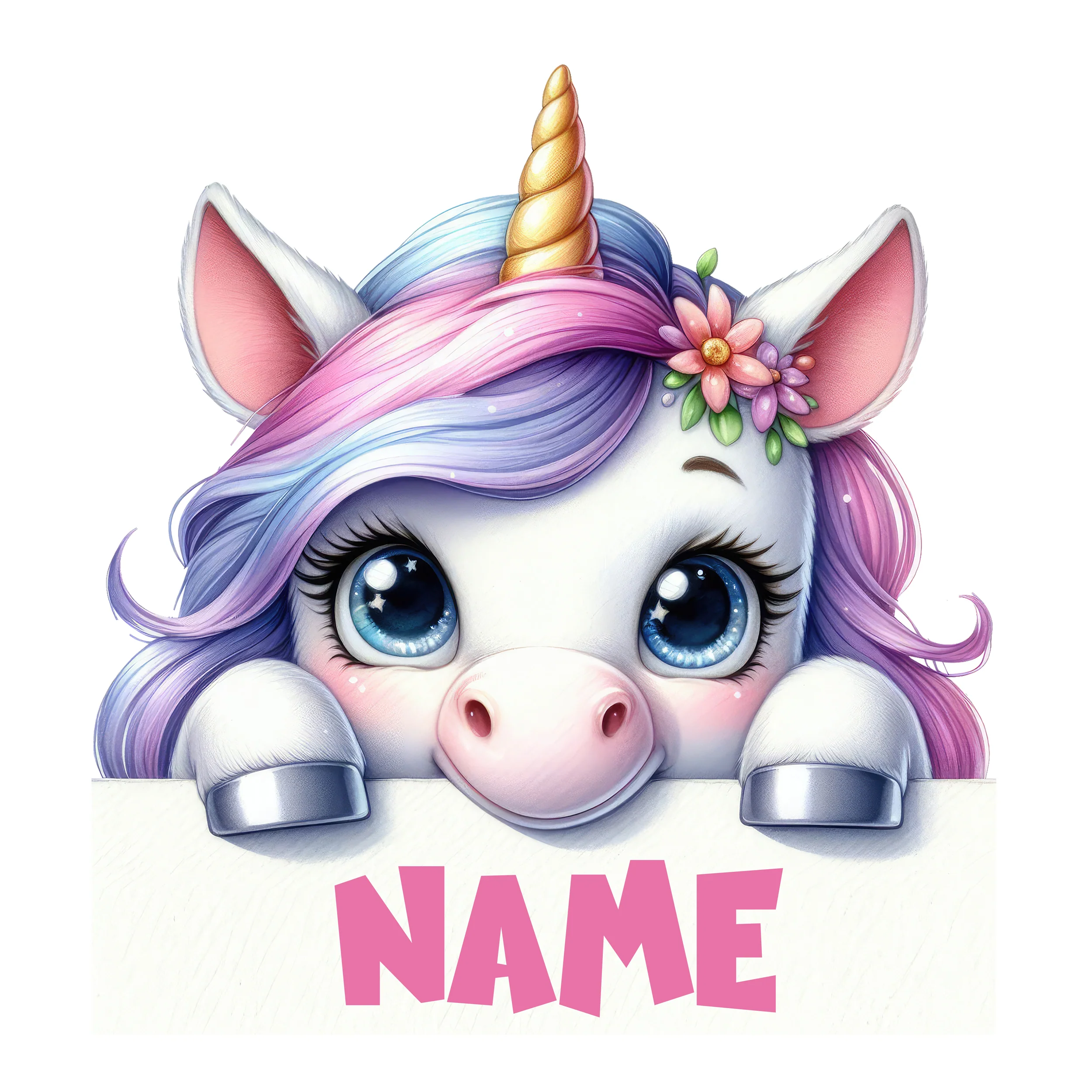 Wandtattoo Einhorn mit Name - Image 2