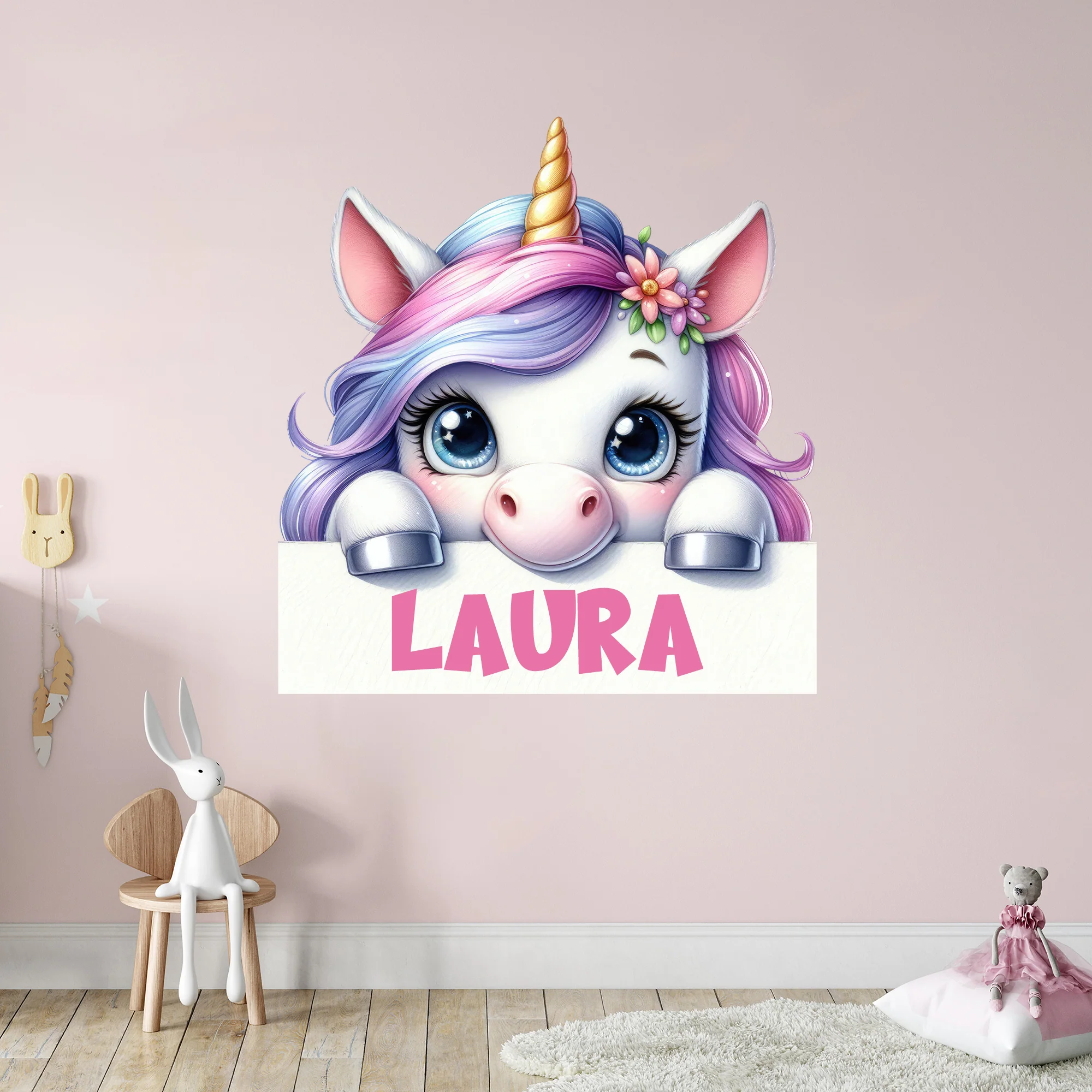 Wandtattoo Einhorn mit Name - Image 4