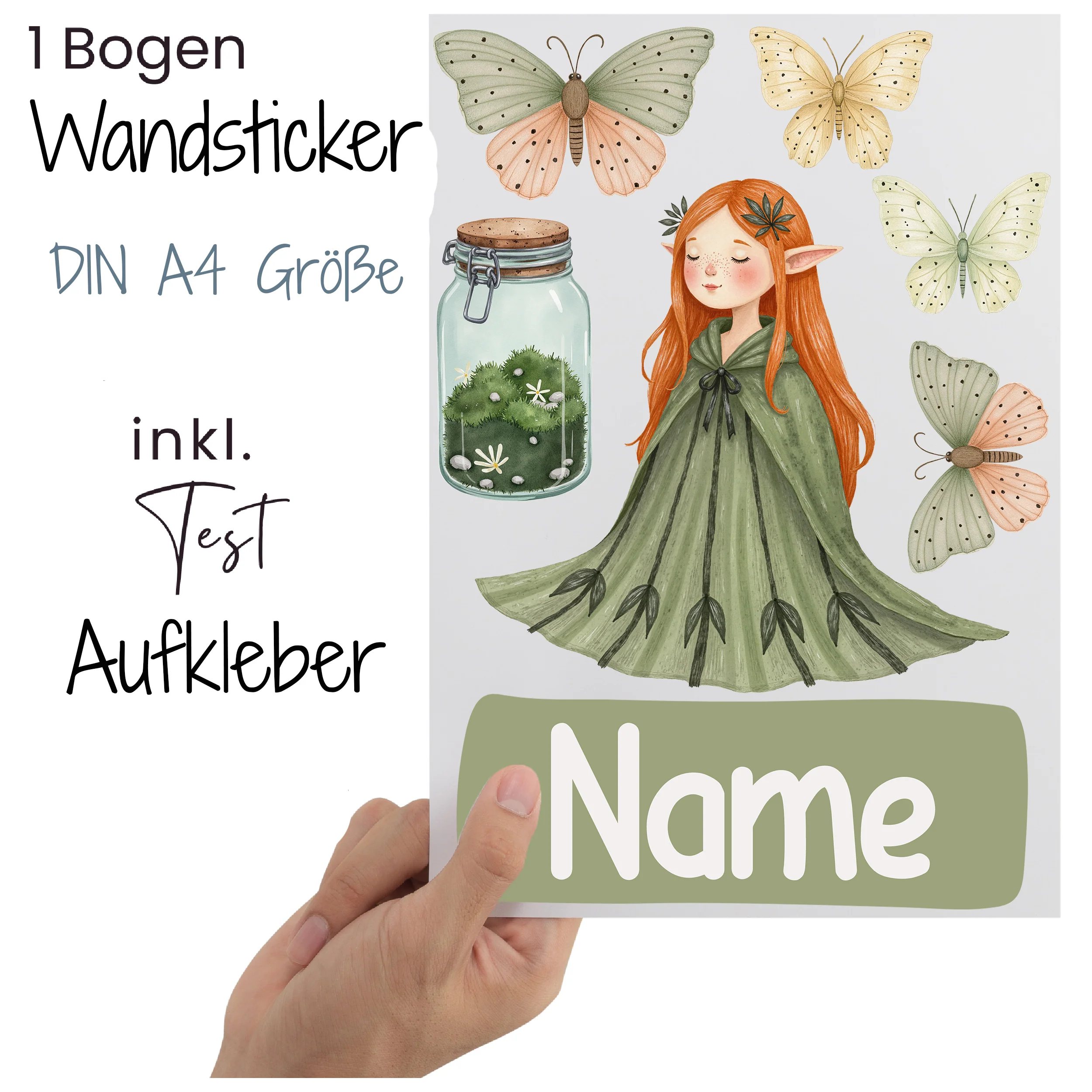 Wandtattoo Elfe mit Schmetterlingen - Image 2