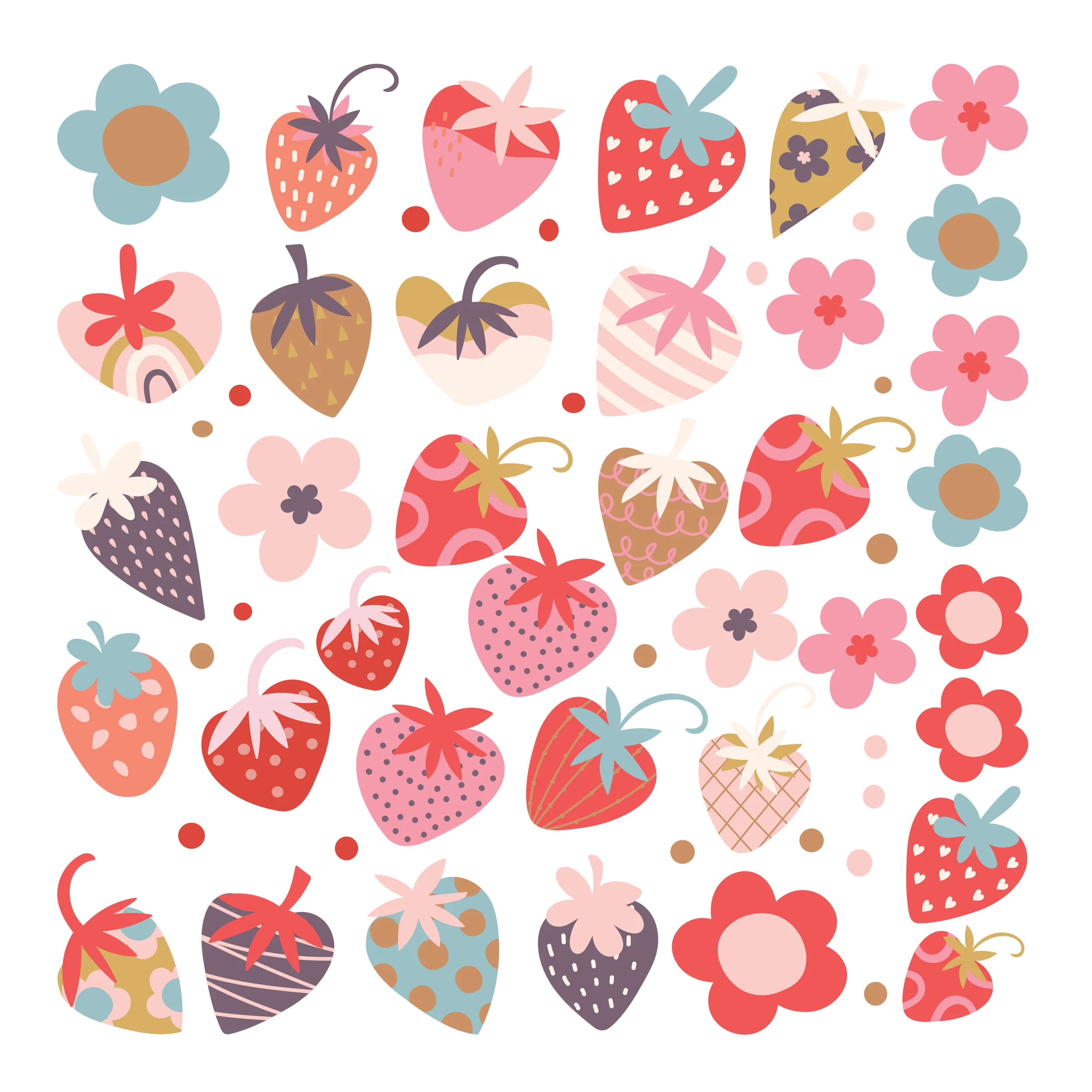 Wandtattoo Erdbeeren - Image 3