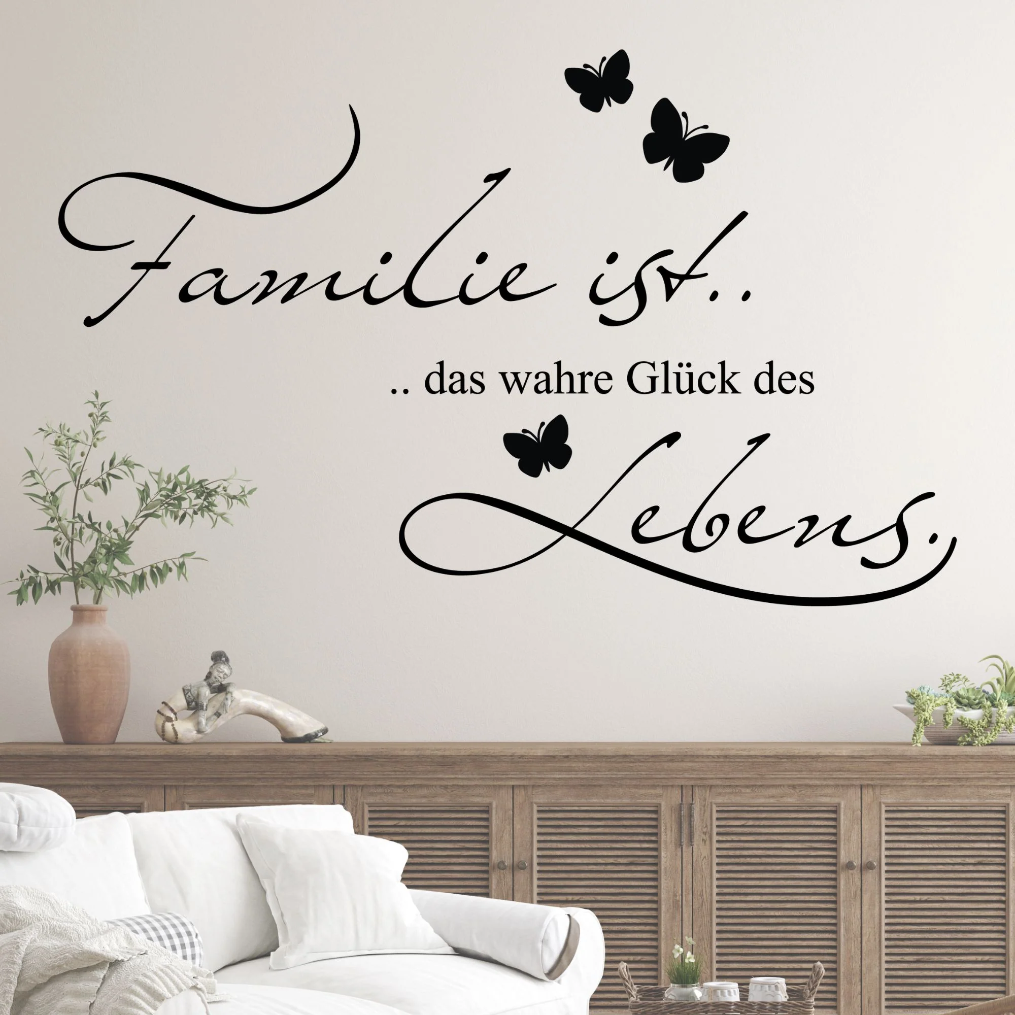 Wandtattoo Familie ist das wahre Glück des Lebens - Image 4