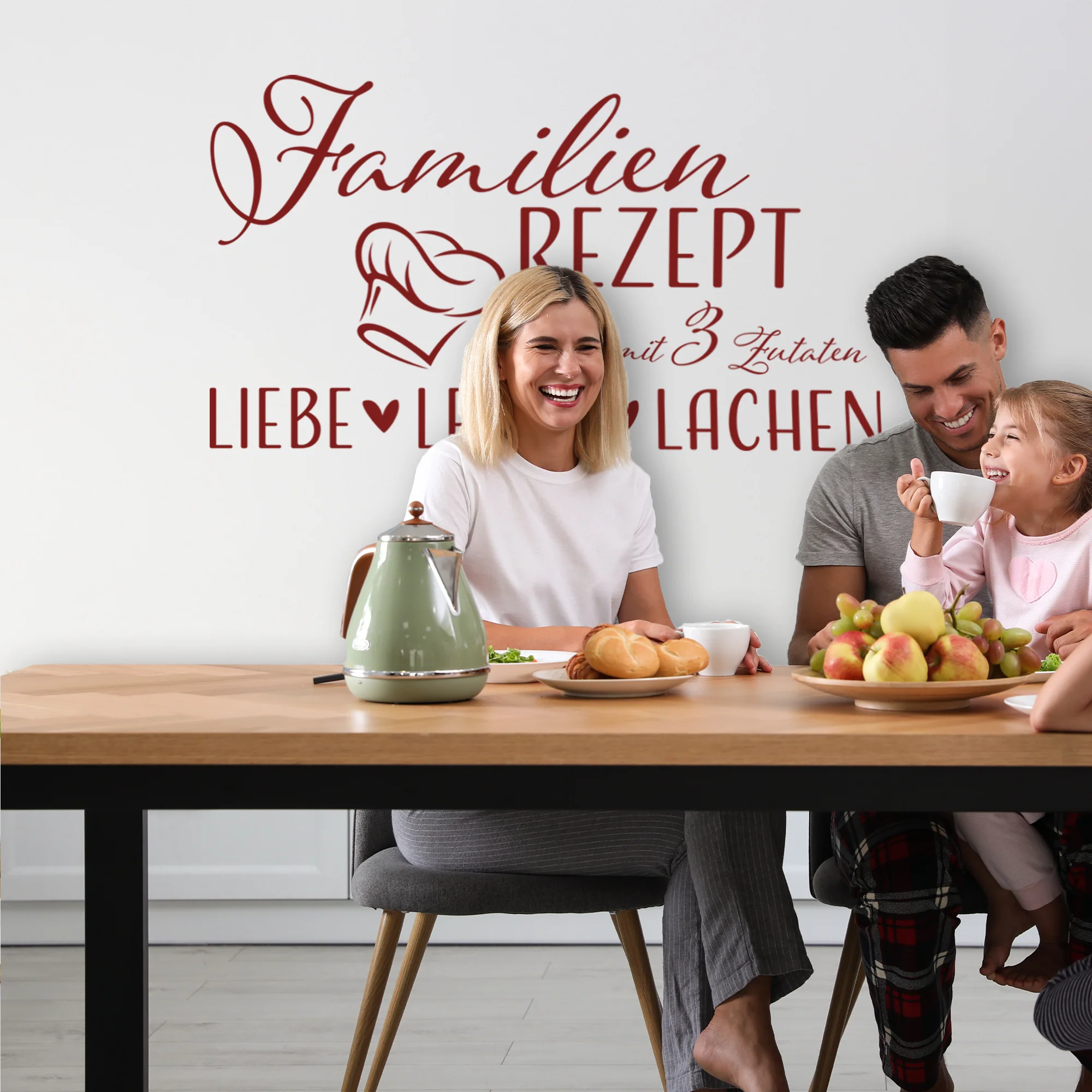 Wandtattoo „Familien Rezept“ – Liebe, Leben, Lachen - Image 3
