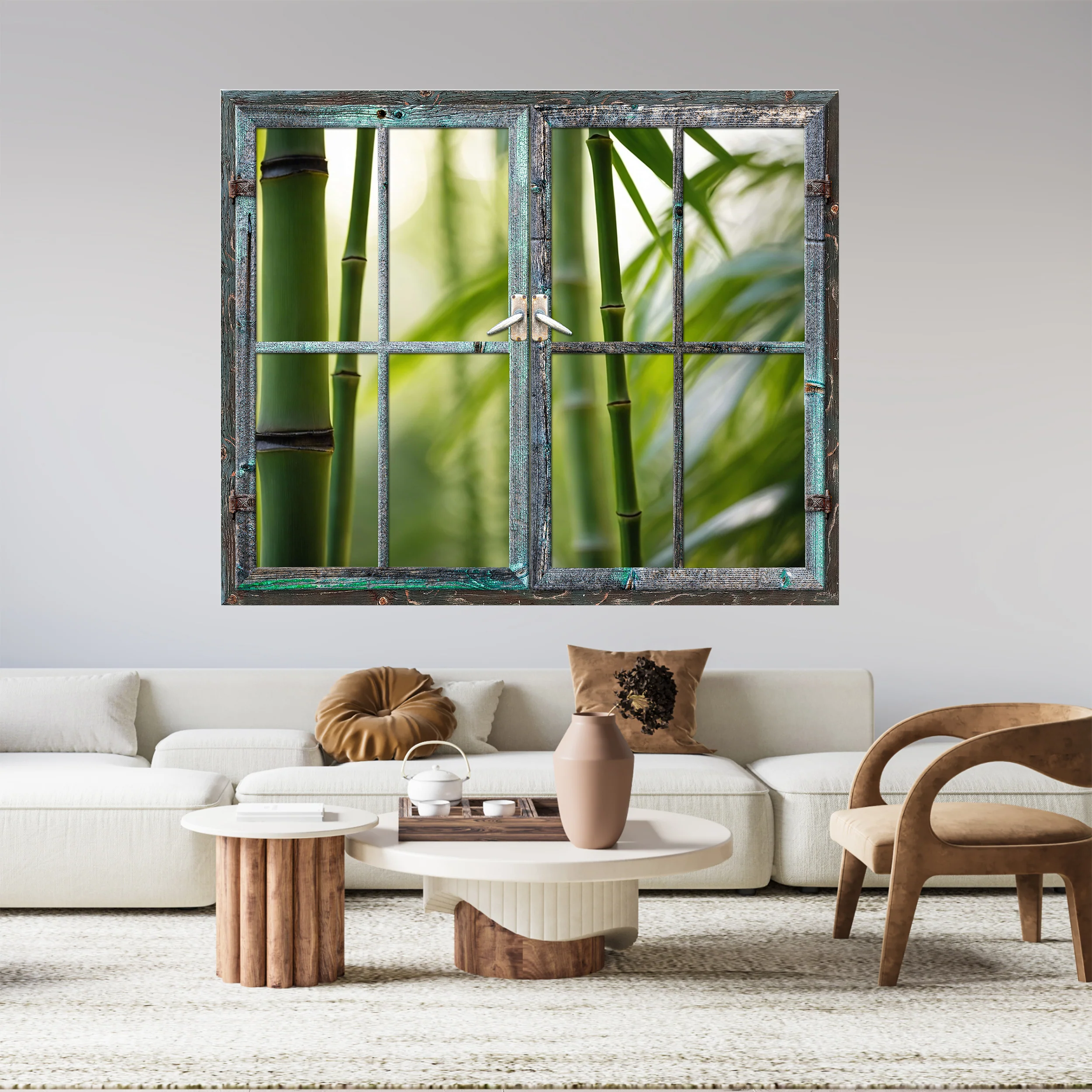 Wandtattoo Fensterblick auf Bambus - Ein Hauch von Natur - Image 4