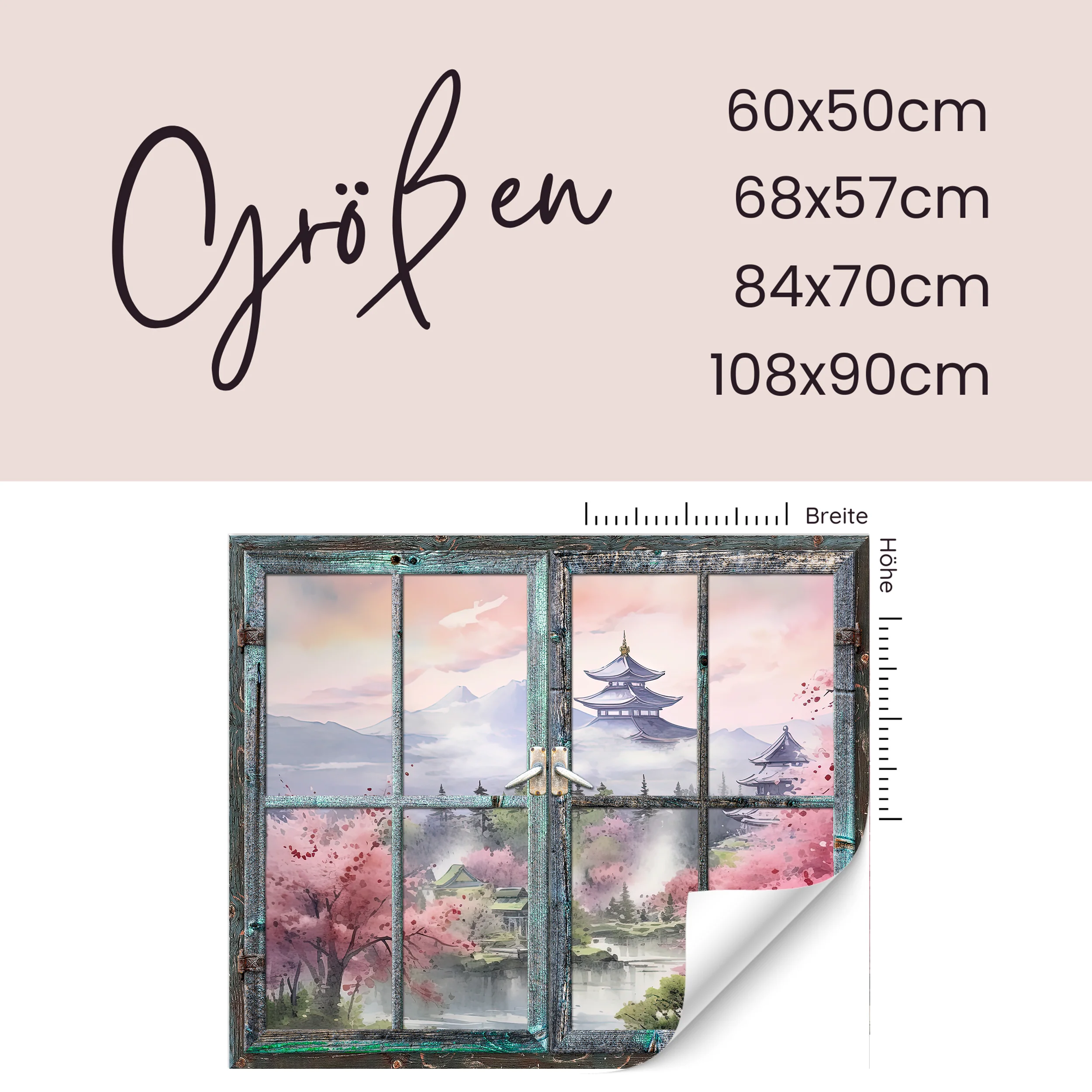 Wandtattoo Fensterblick - Ein Hauch von Fernost - Image 3