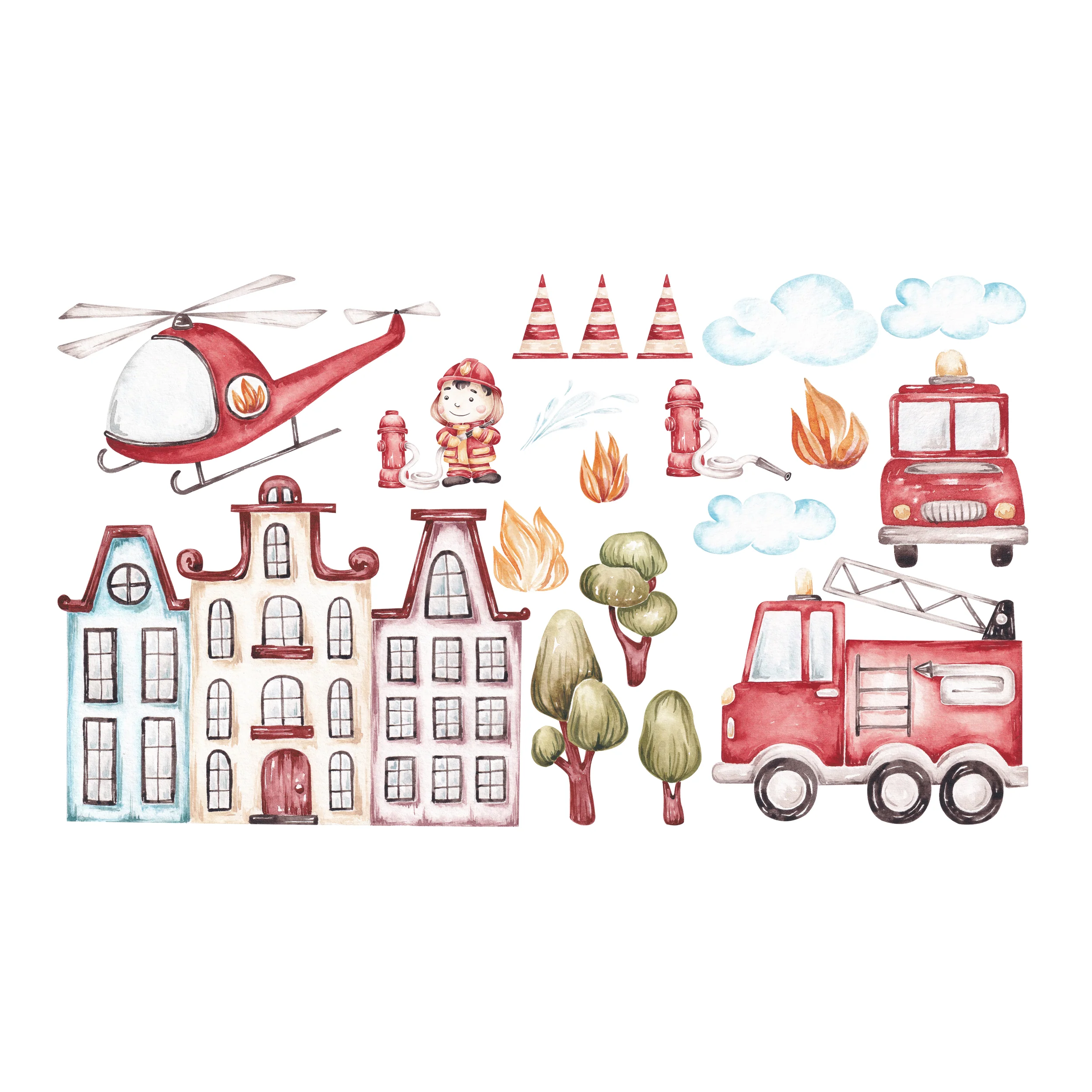 Wandtattoo Feuerwehr-Motiv Set - Image 2
