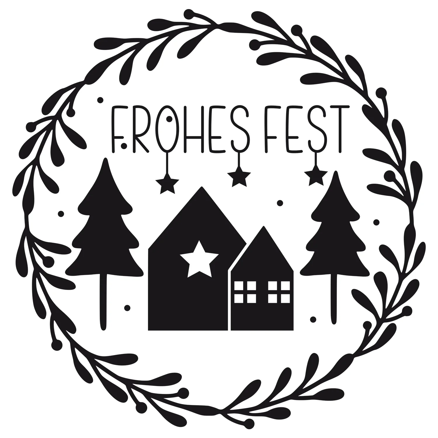 Wandtattoo Frohes Fest - Für ein festliches Zuhause - Image 3