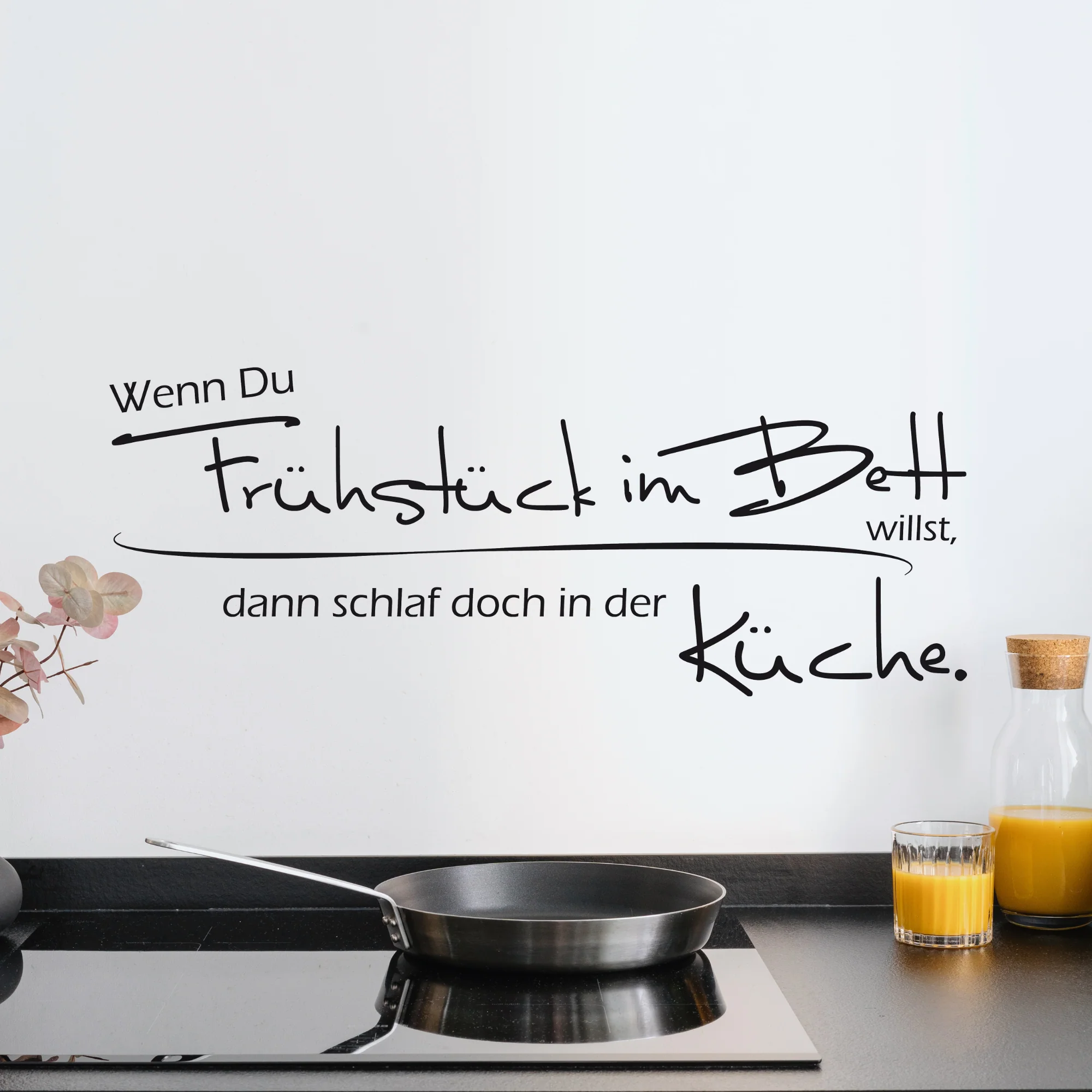 Wandtattoo Frühstück im Bett - Für gemütliche Morgenstunden