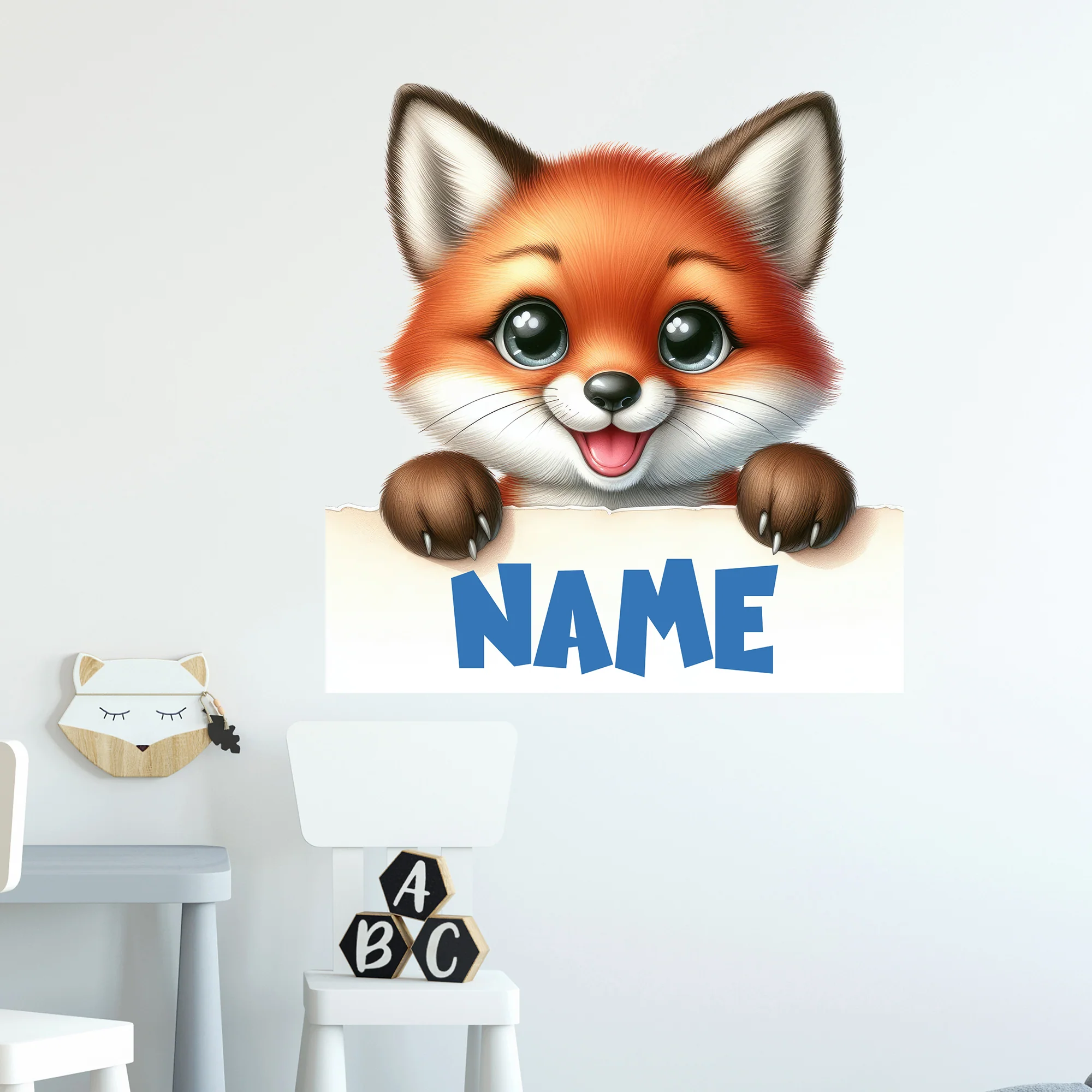Wandtattoo Fuchs mit Namen