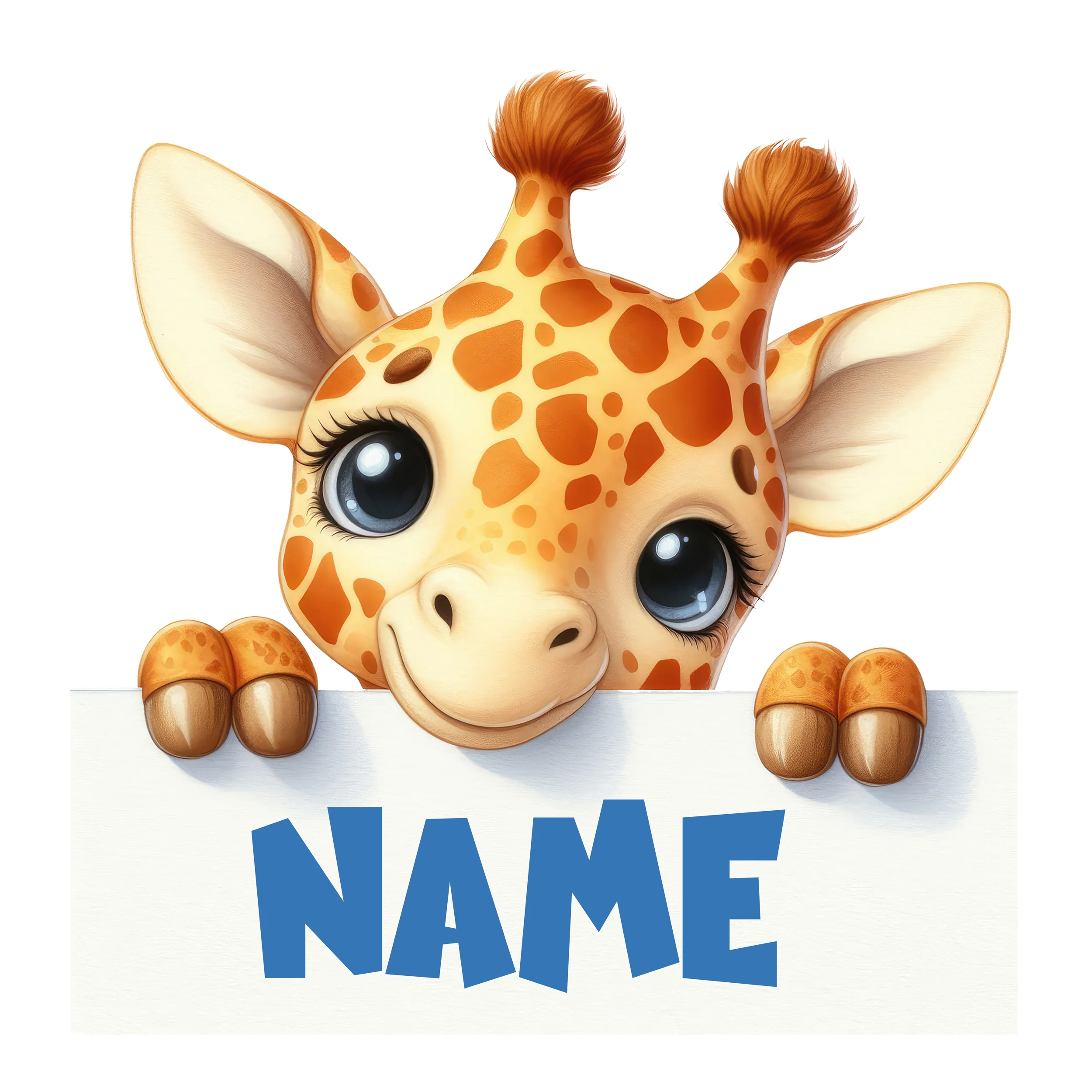 Wandtattoo Giraffe mit Namen - Image 2