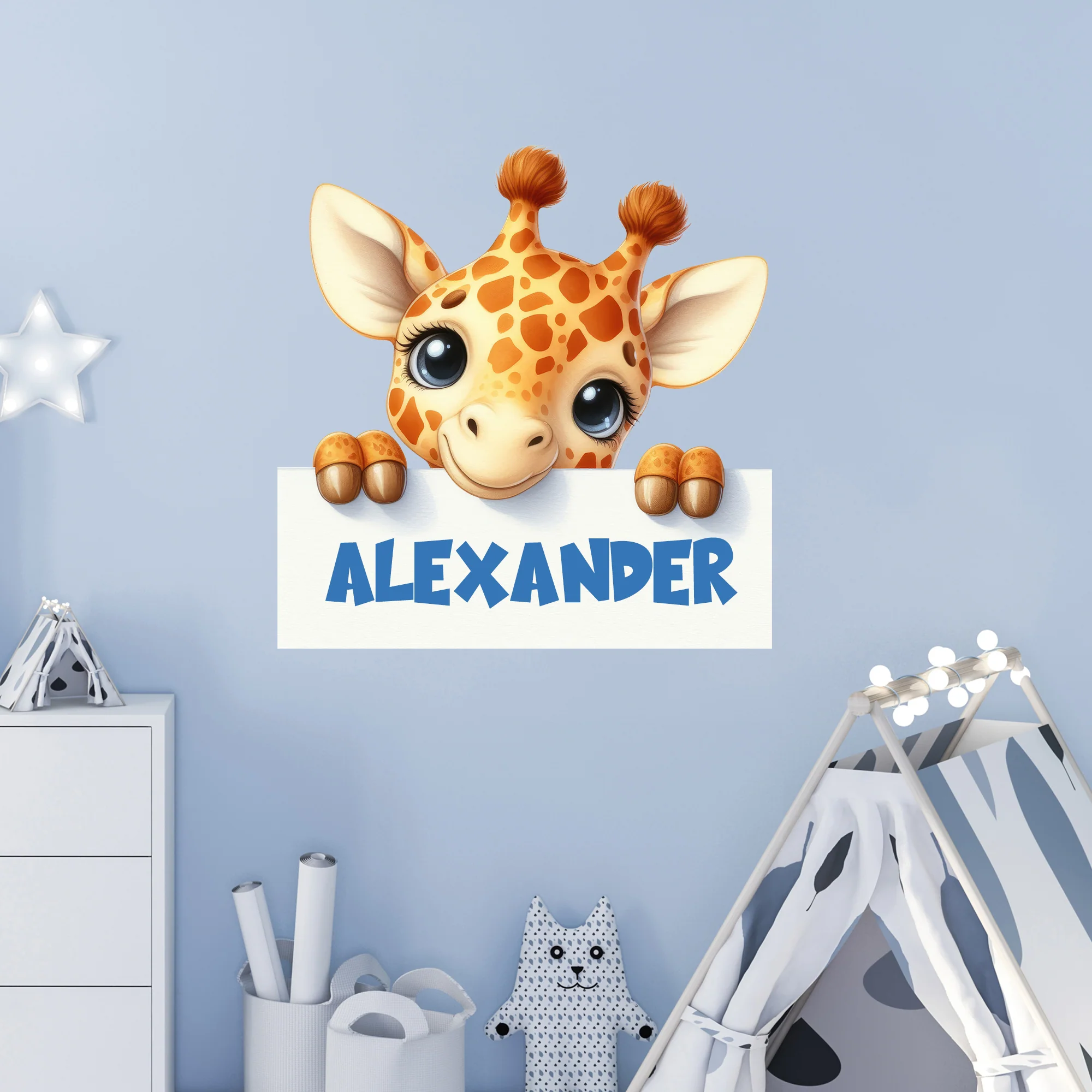 Wandtattoo Giraffe mit Namen - Image 4