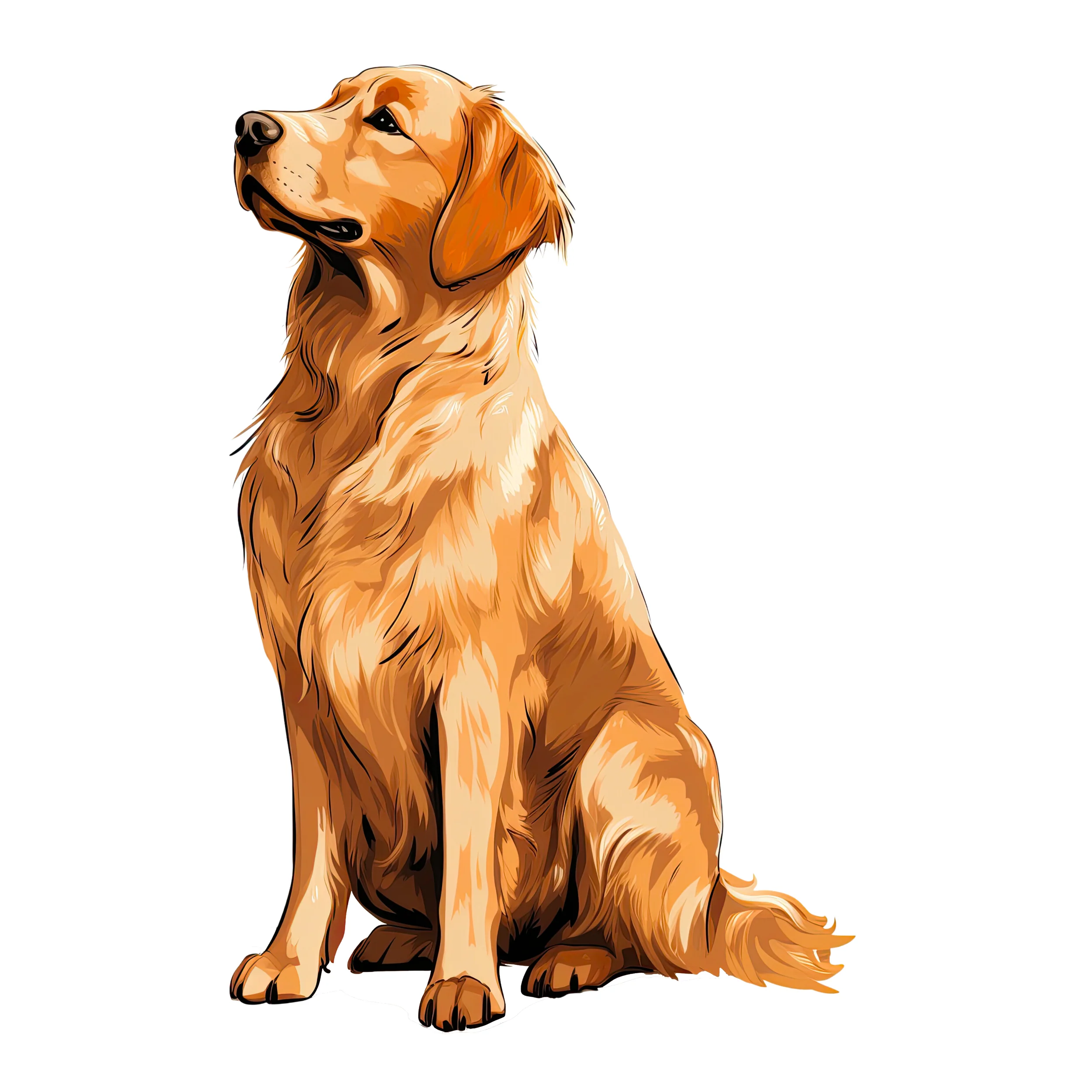 Wandtattoo Golden Retriever