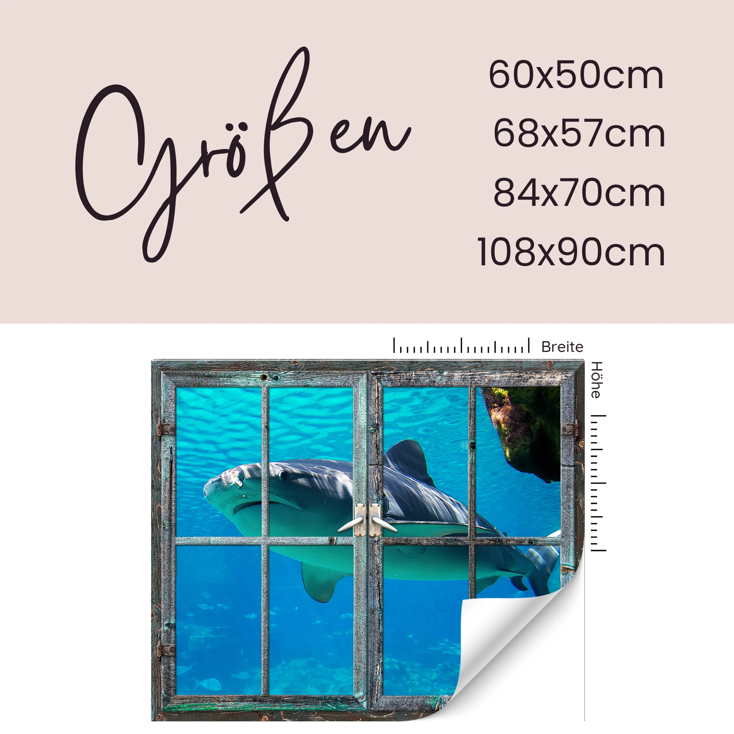 Wandtattoo Haifischblick - Ein Blick in die Unterwasserwelt - Image 3