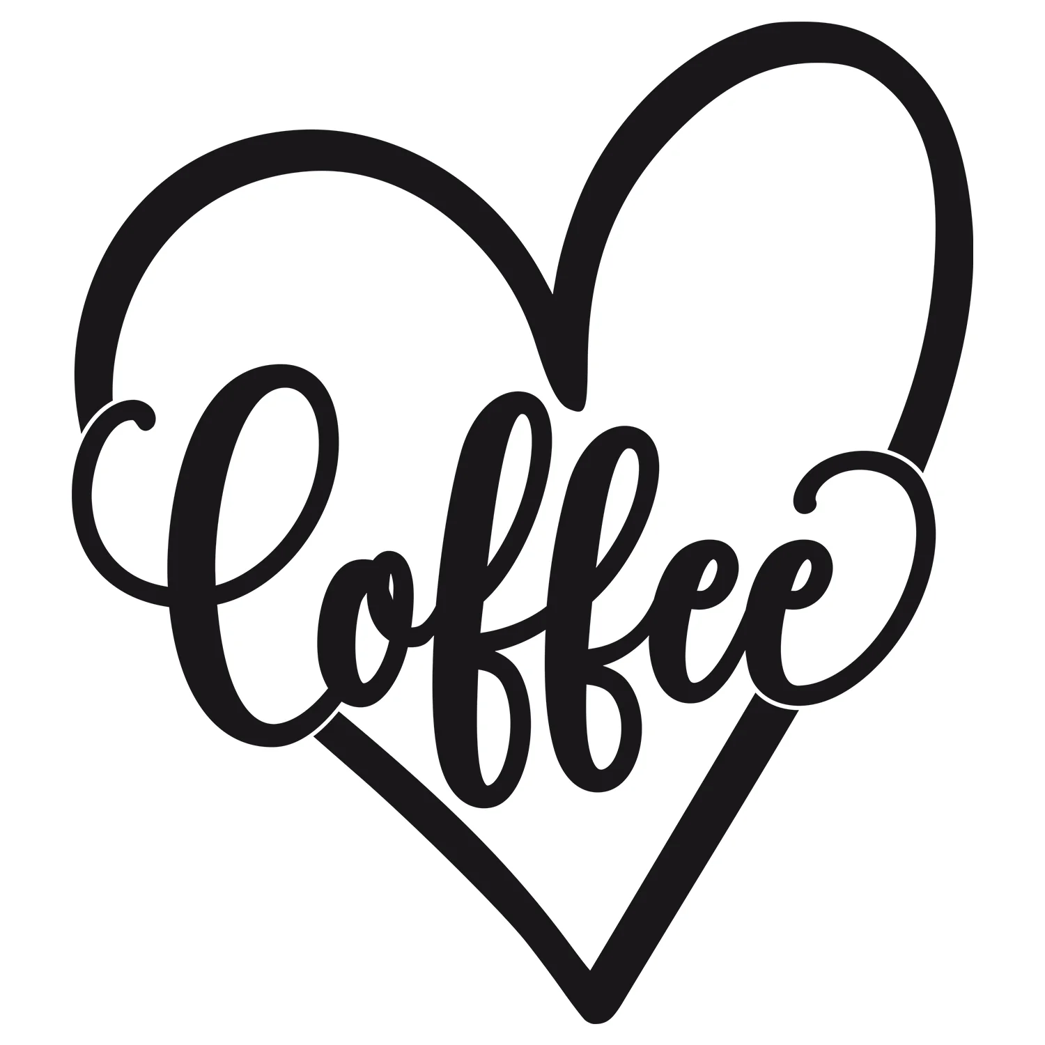 Wandtattoo Herz Kaffee - Für gemütliche Kaffeepausen - Image 2