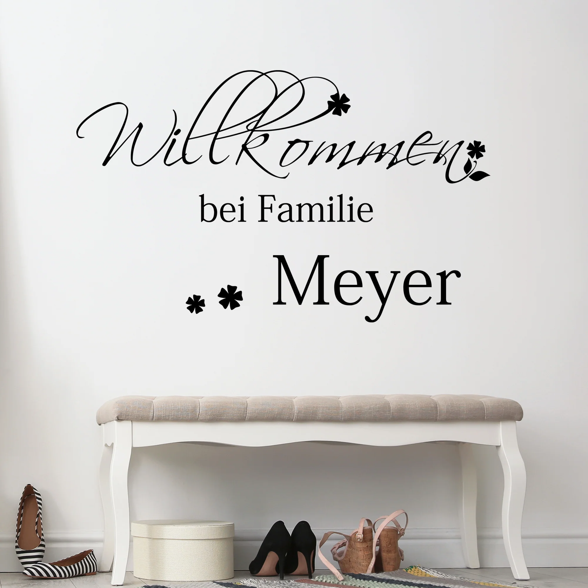 Wandtattoo Herzlich Willkommen bei Familie - Image 3