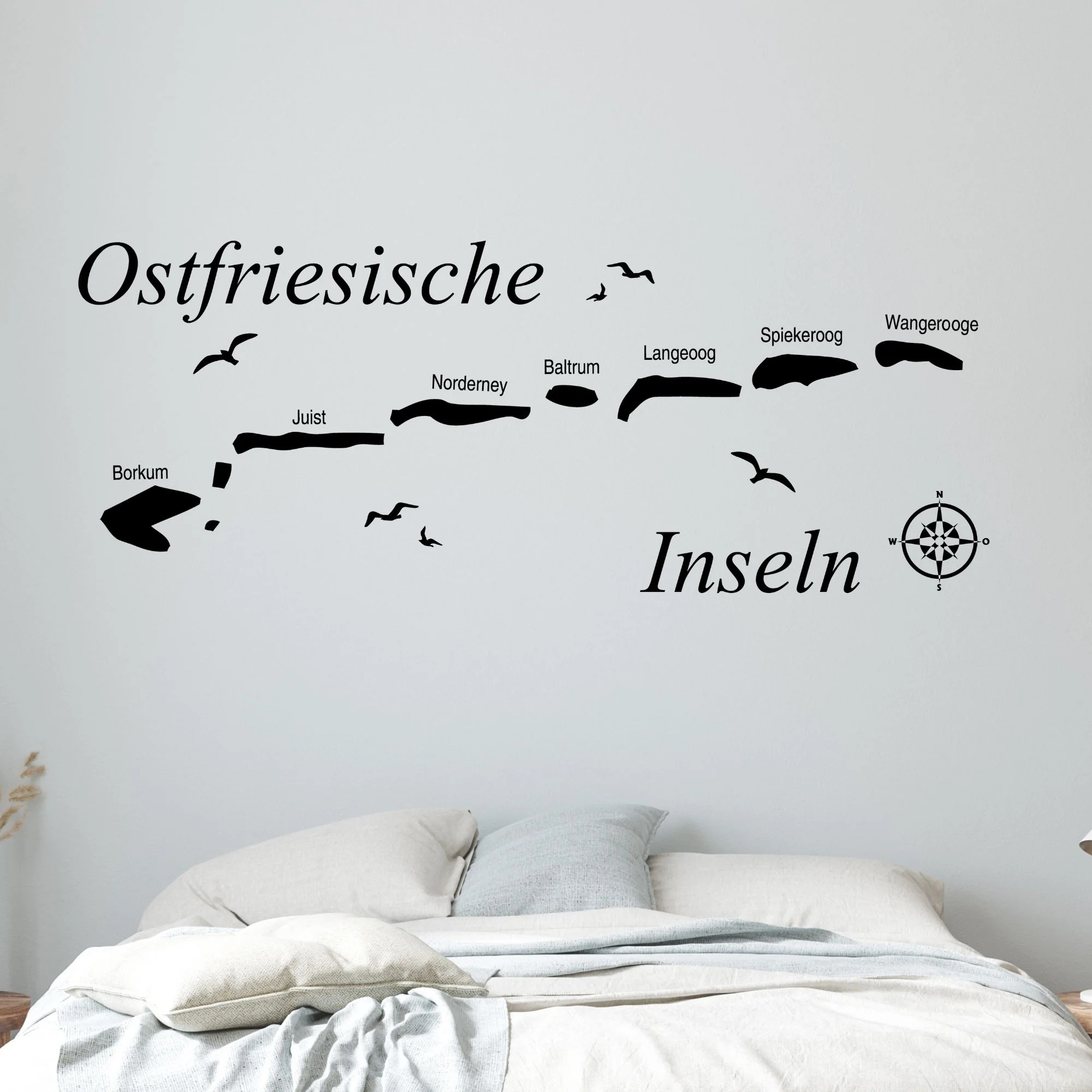 Wandtattoo Karte Ostfriesische Inseln - Image 3