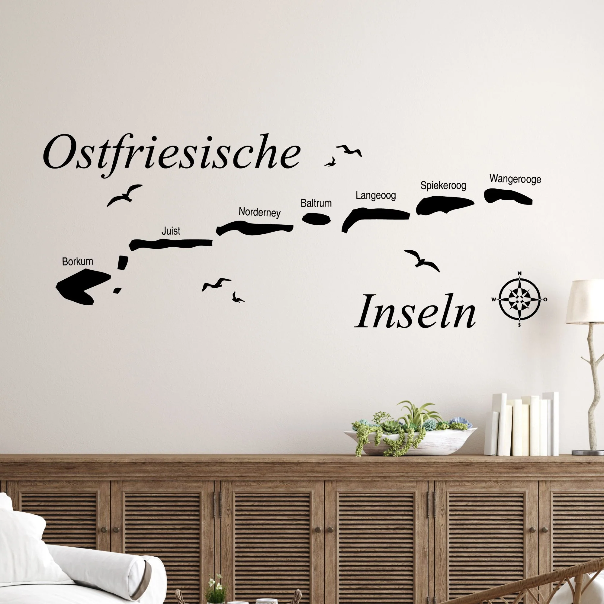 Wandtattoo Karte Ostfriesische Inseln - Image 4