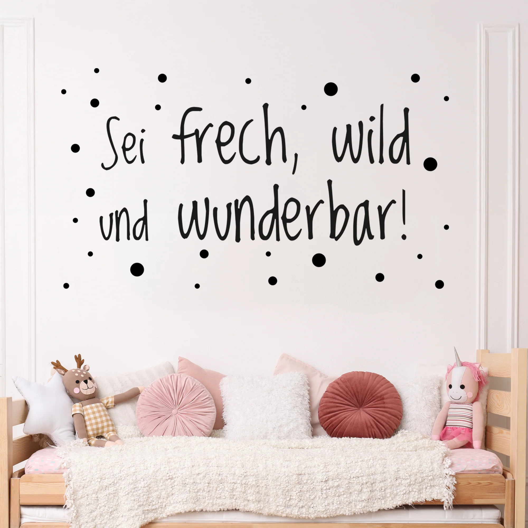 Wandtattoo Kinderzimmer „Sei frech, wild und wunderbar!“ - Image 2