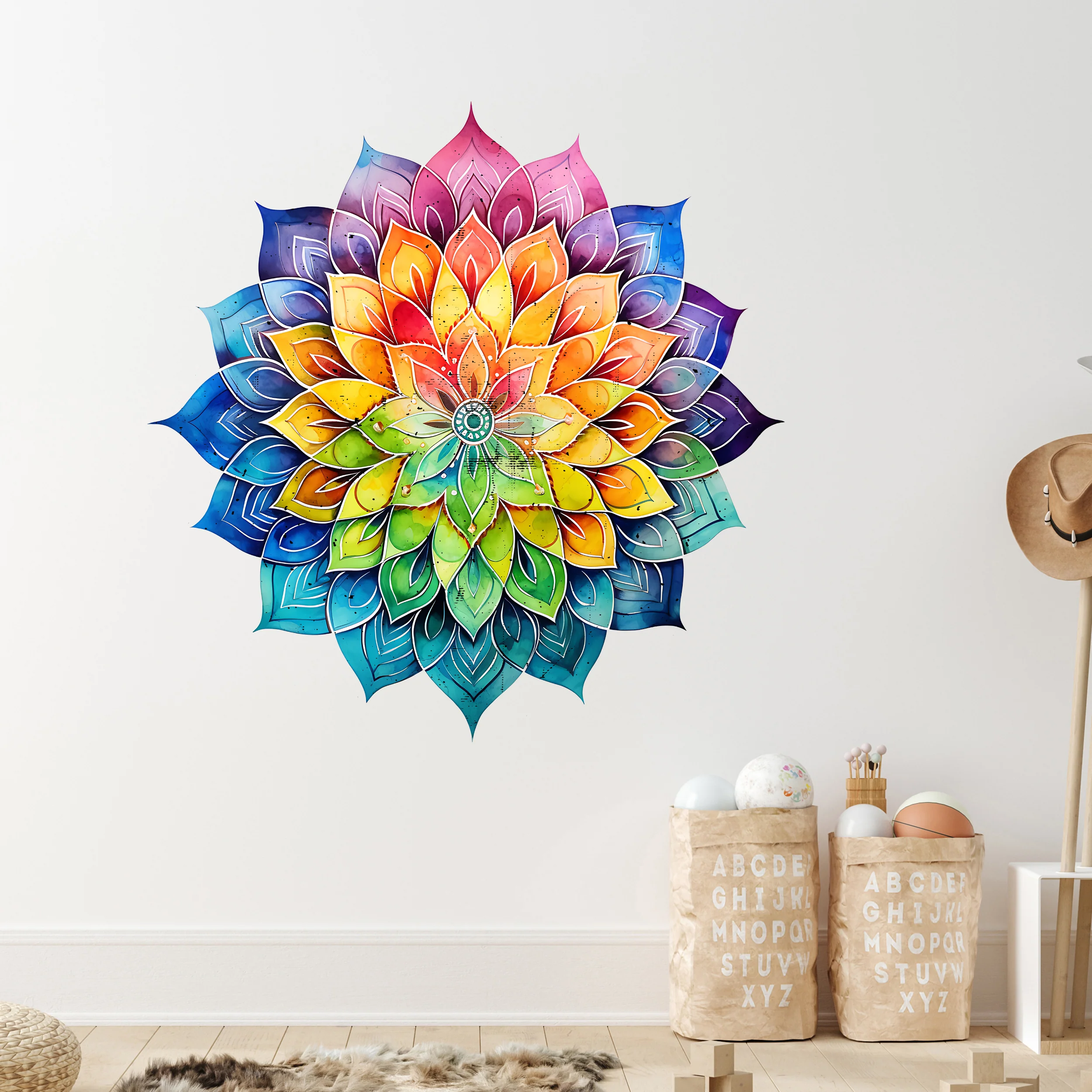 Wandtattoo Lebensblume bunt - Image 3