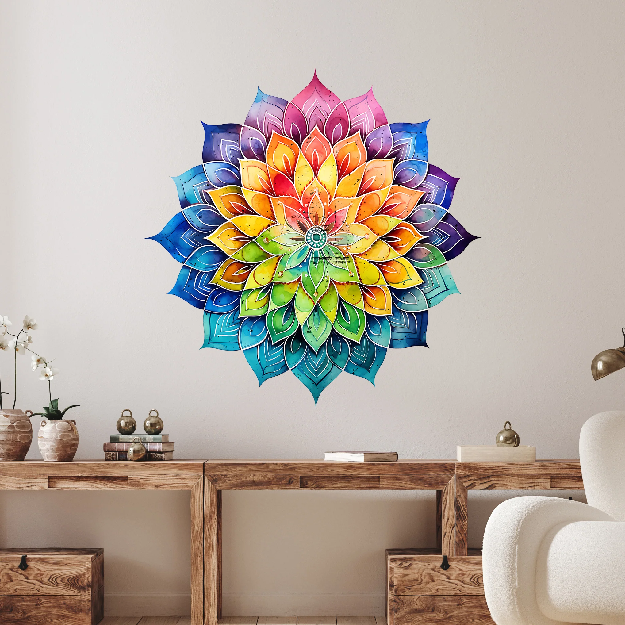 Wandtattoo Lebensblume bunt - Image 4