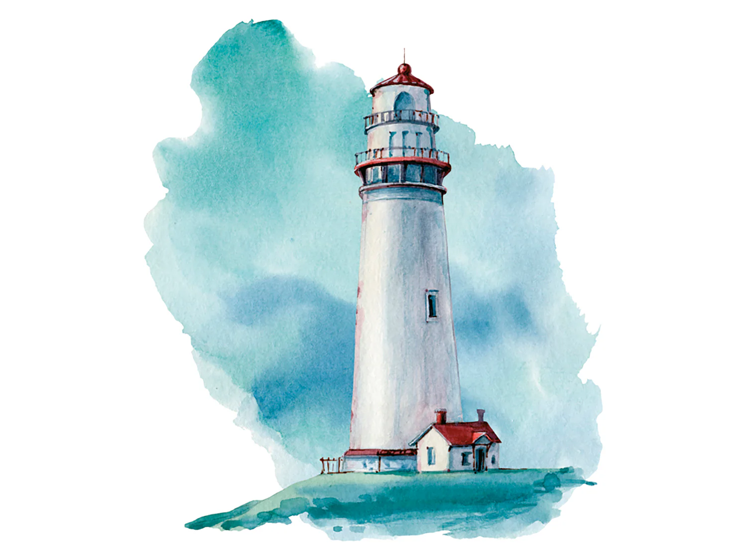 Wandtattoo Leuchtturm Aquarell - Image 2