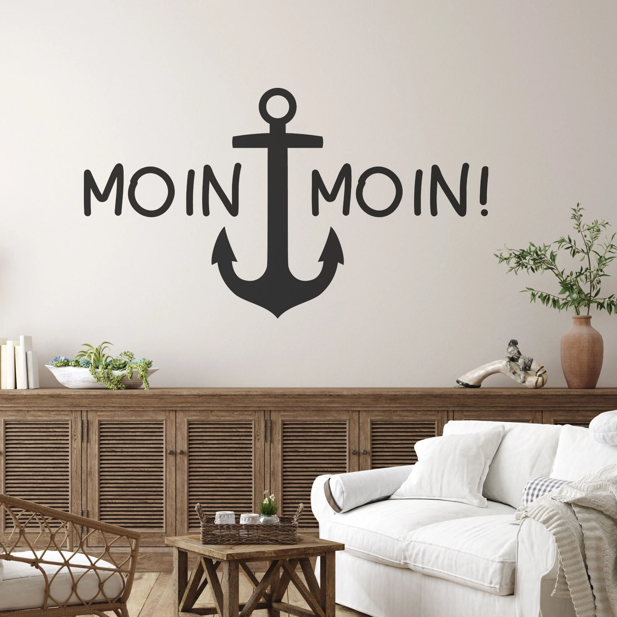 Wandtattoo „Moin Moin“ mit Anker - Image 3
