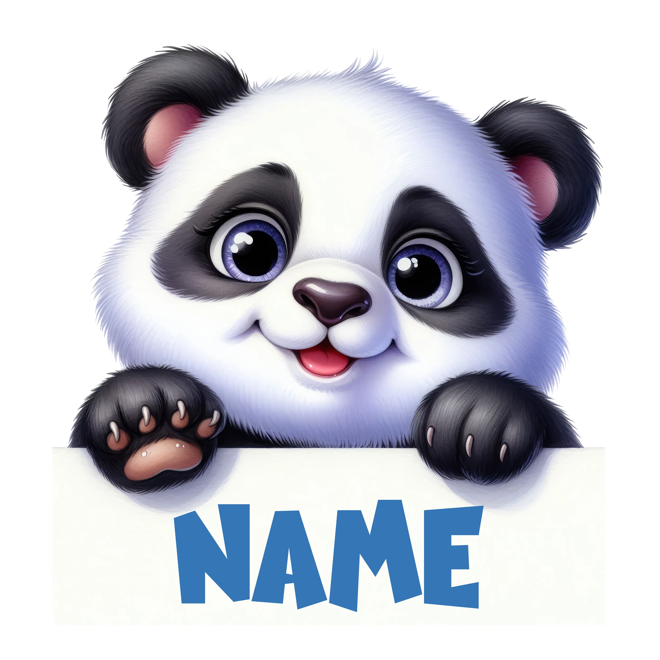 Wandtattoo Panda mit Name - Image 2