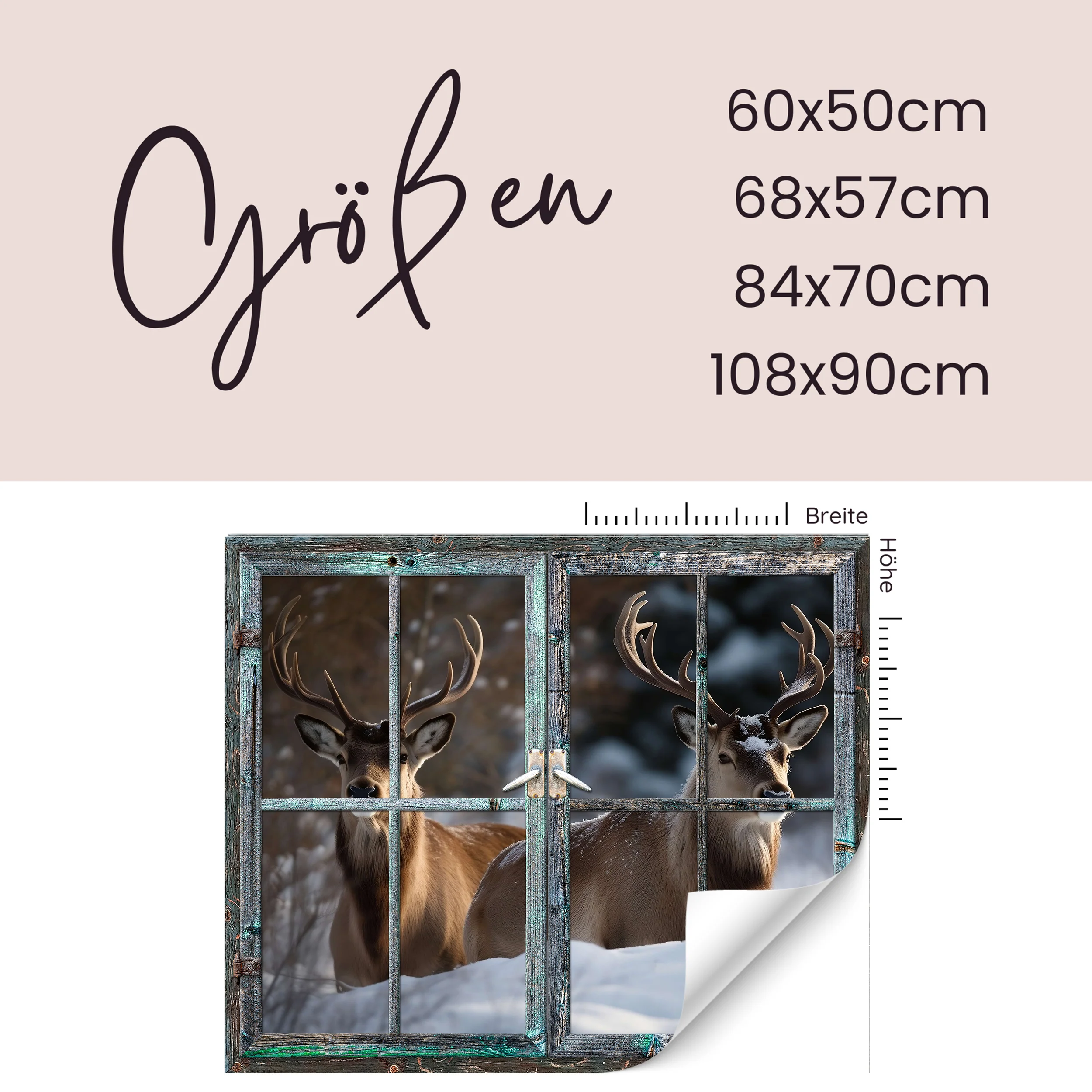 Wandtattoo Rehe - Ein Blick in die Natur - Image 3