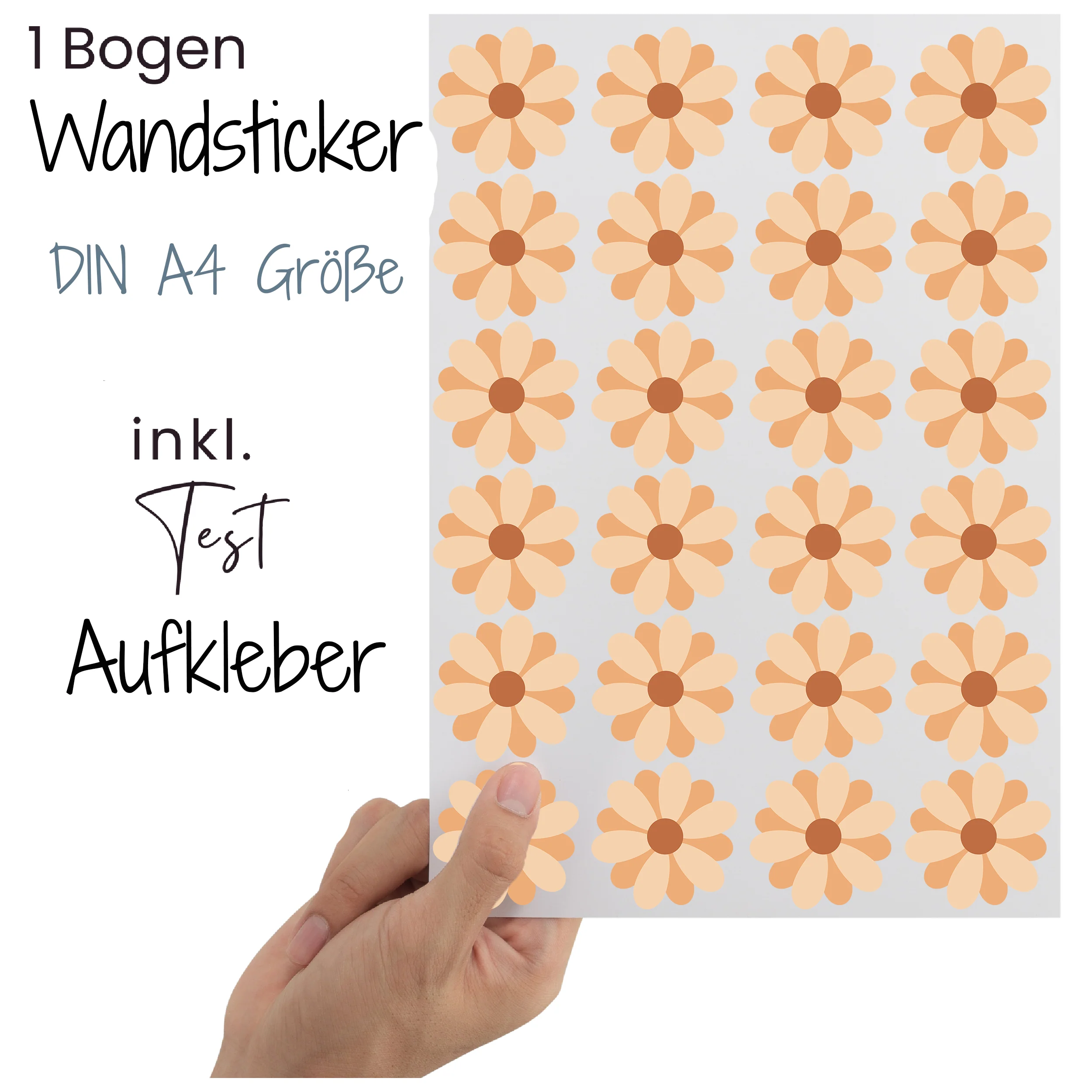 Wandtattoo Retro Blumen - Image 2