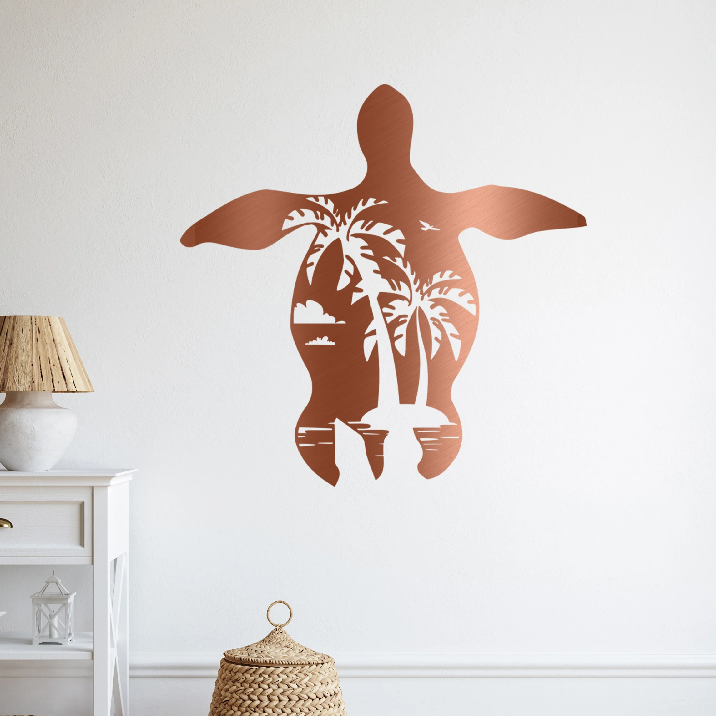 Wandtattoo Schildkröte mit Palmen - Image 3