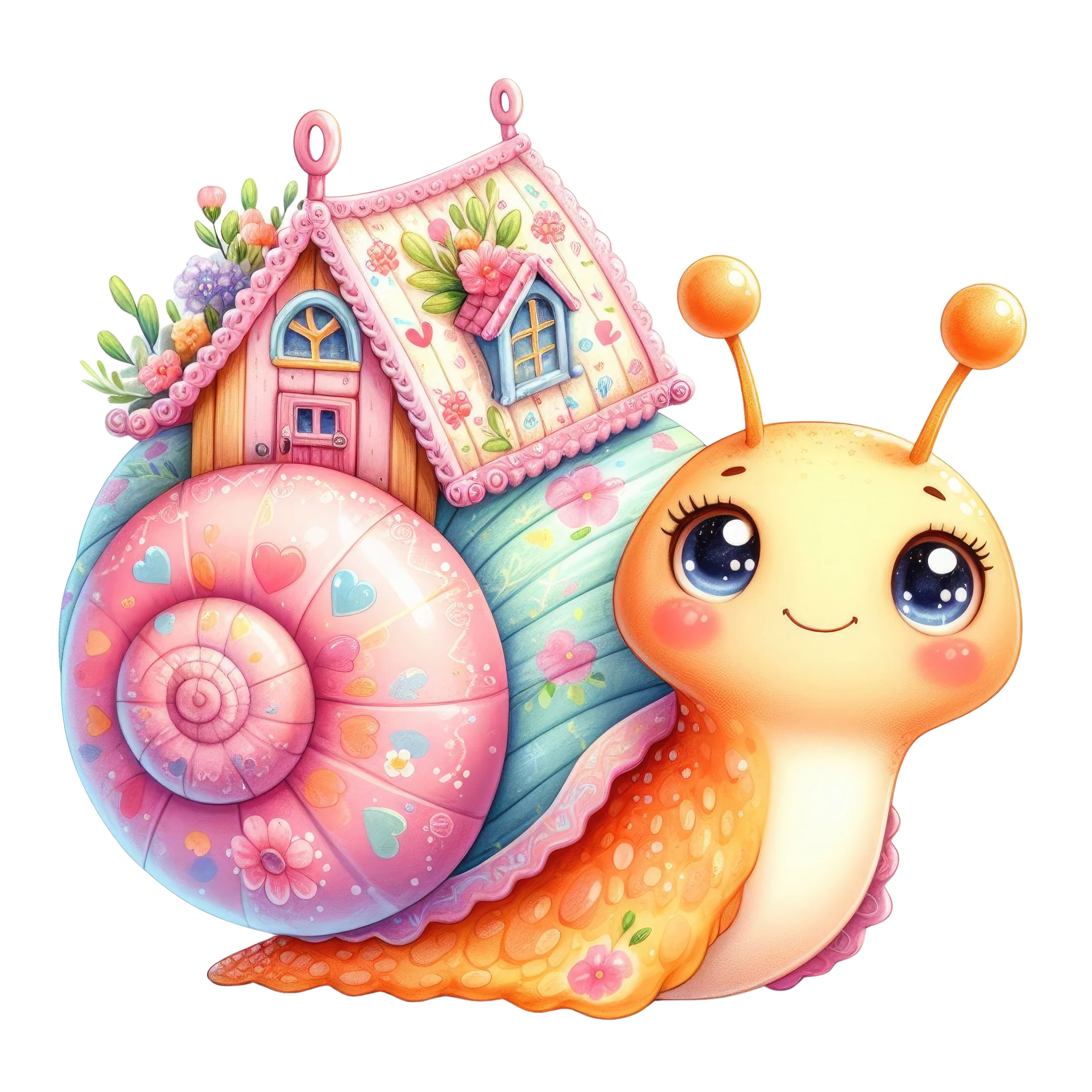 Wandtattoo Schnecke mit Haus - Image 2