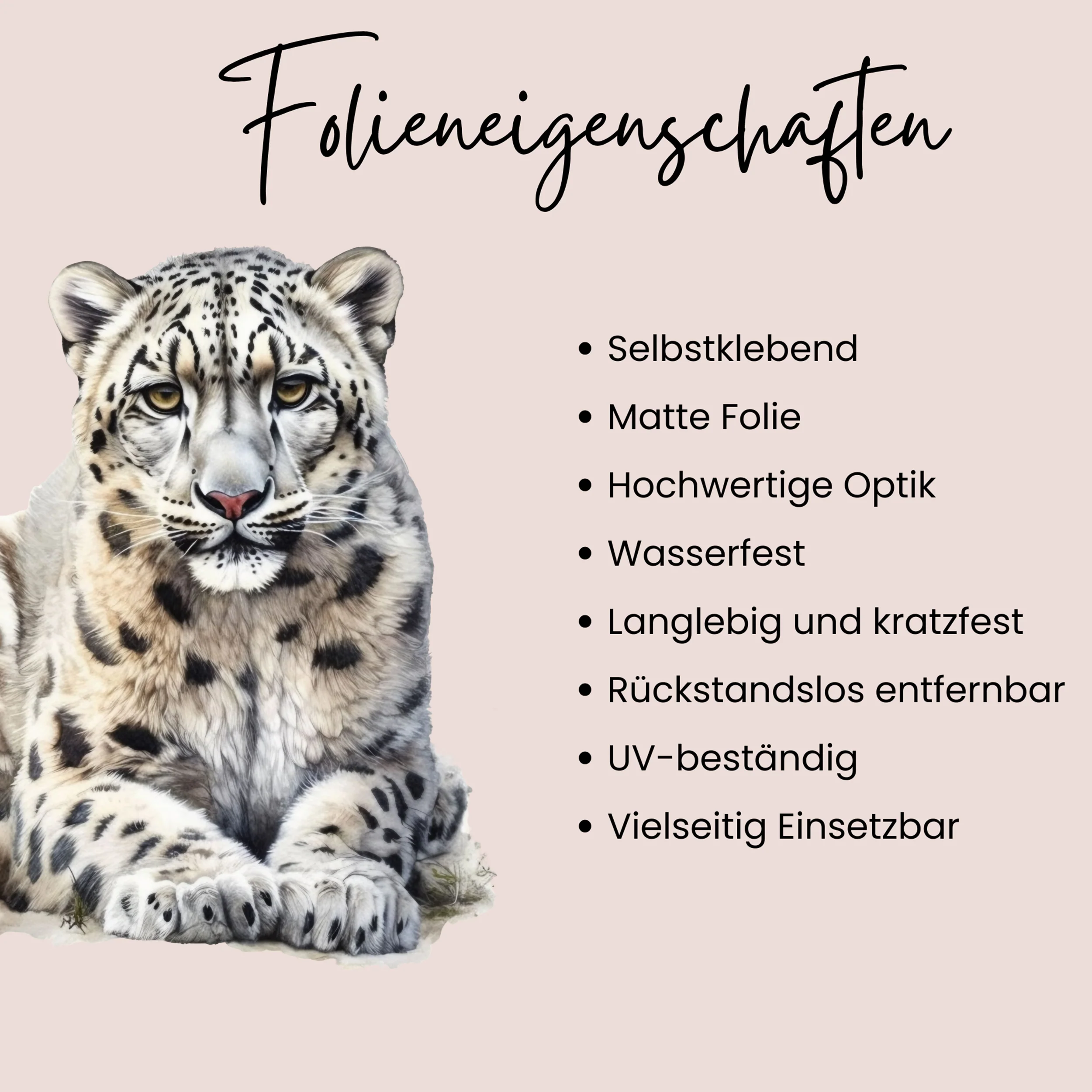 Wandtattoo Schneeleopard - Image 3