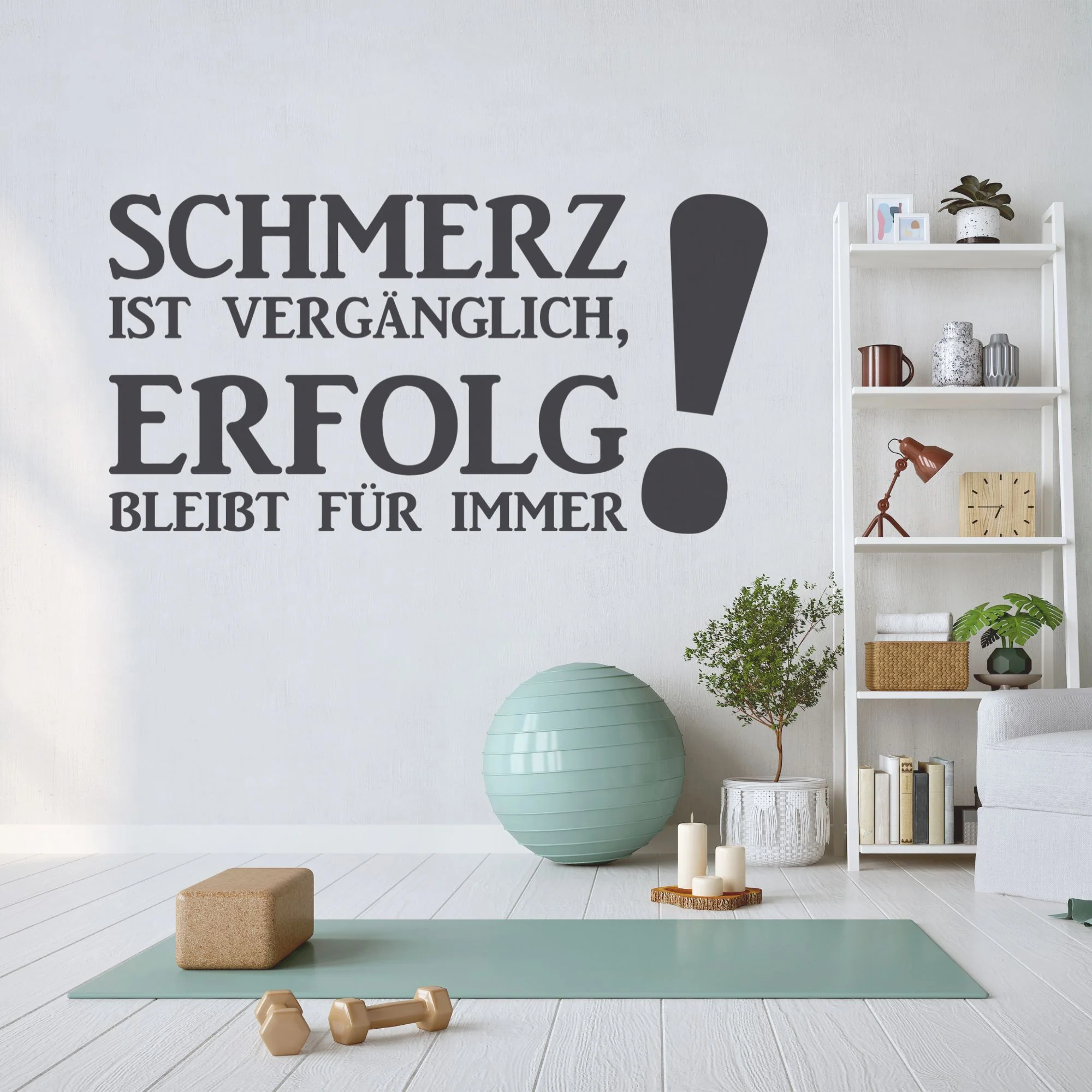 Wandtattoo Spruch „Schmerz ist vergänglich – Erfolg bleibt für immer“ - Image 3