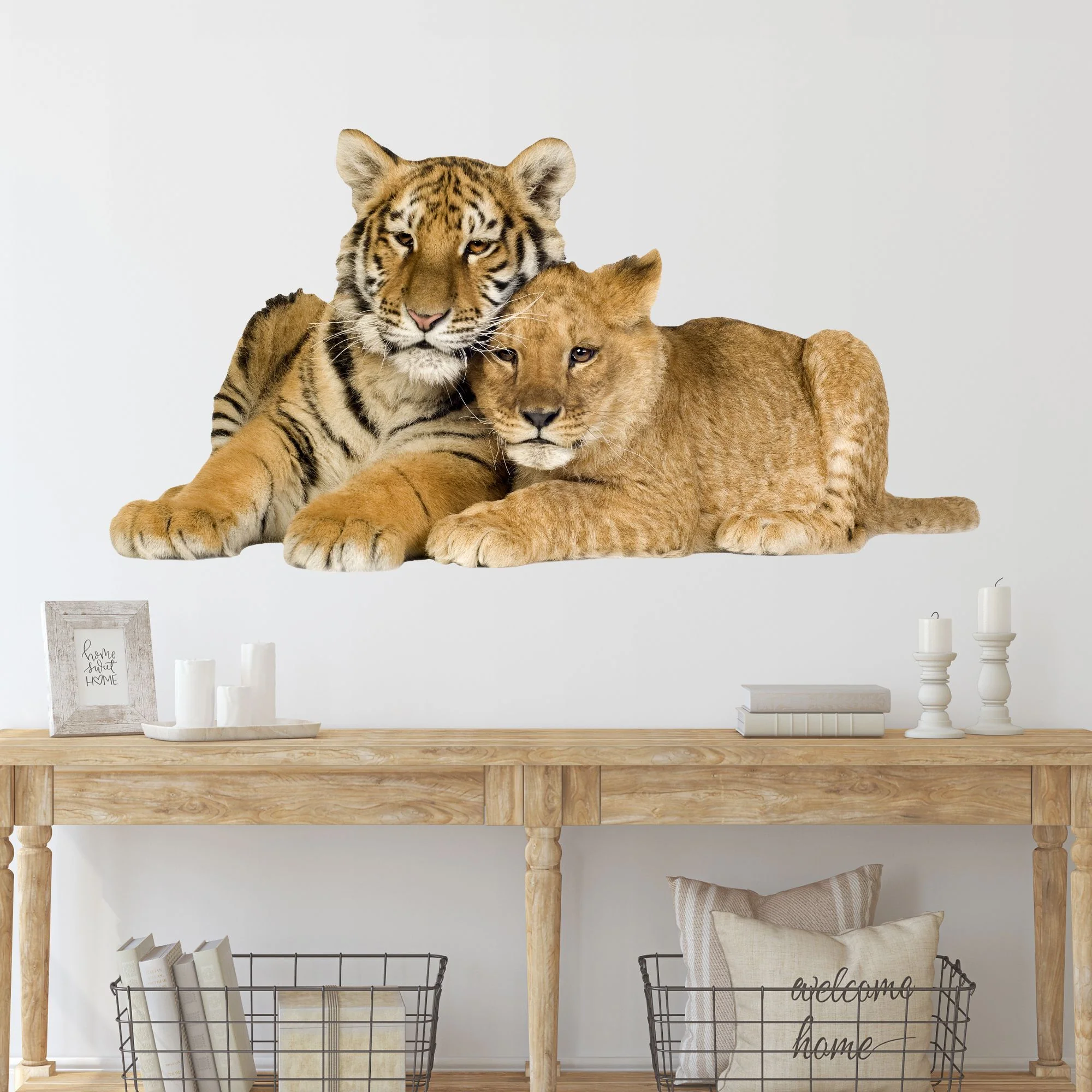 Wandtattoo Tiger und Löwenjunges - Image 3