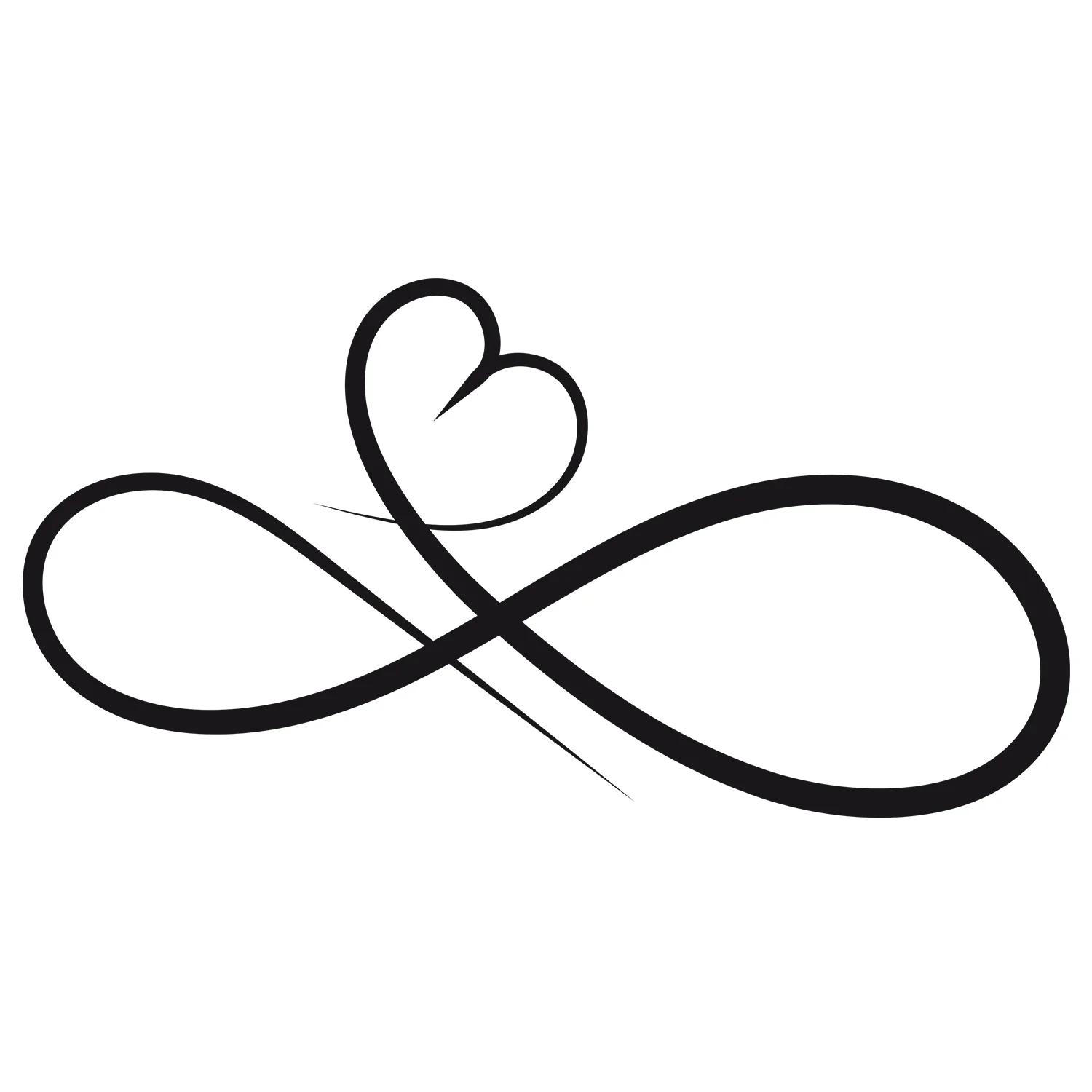 Wandtattoo Unendlichkeit mit Herz - Image 2