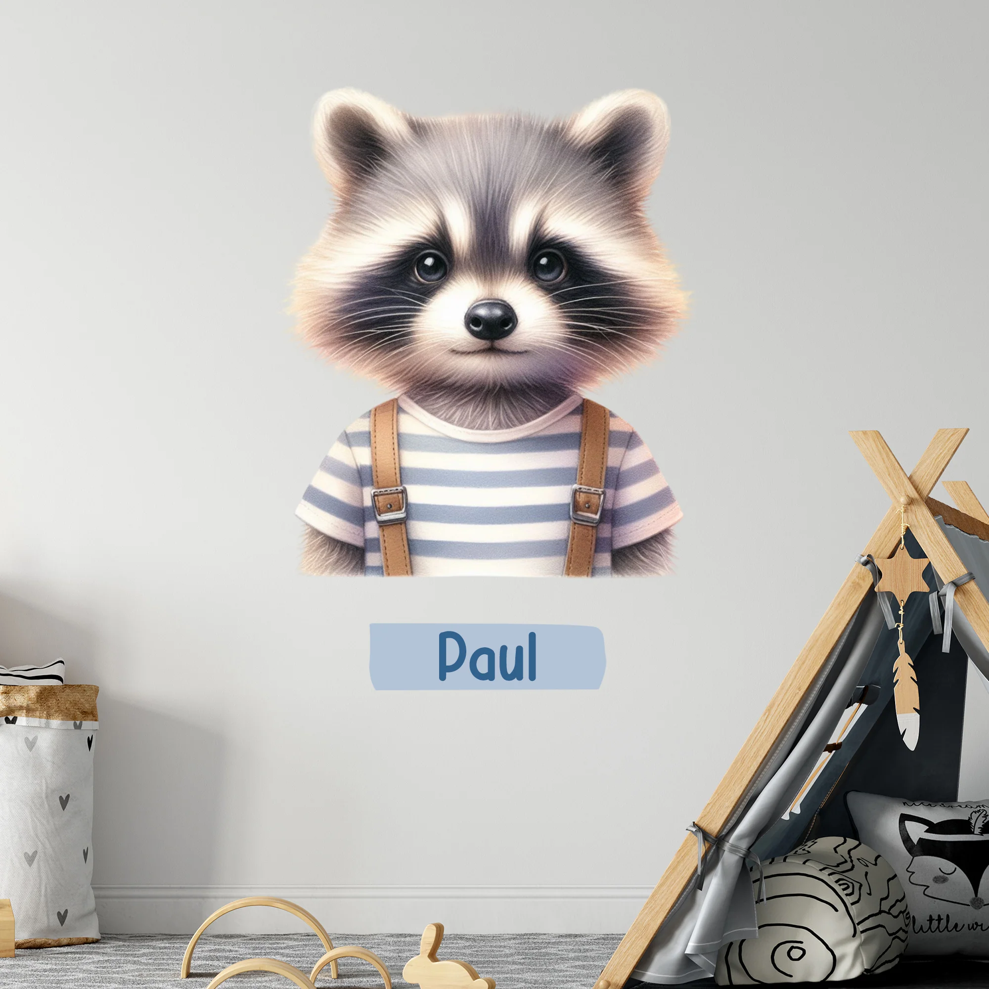 Wandtattoo Waschbär Paul - Für ein zauberhaftes Kinderzimmer - Image 3