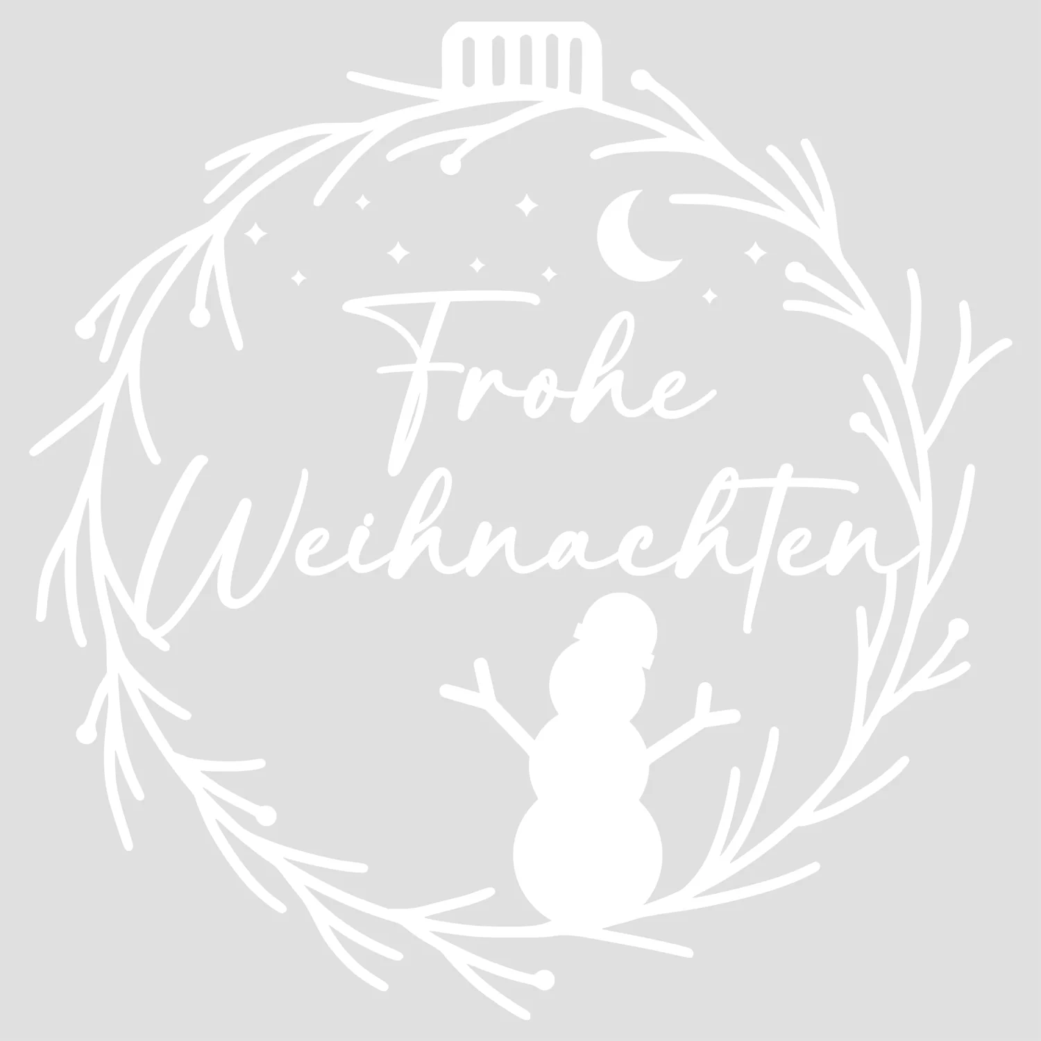 Wandtattoo Frohe Weihnachten mit Schneemann - Image 3