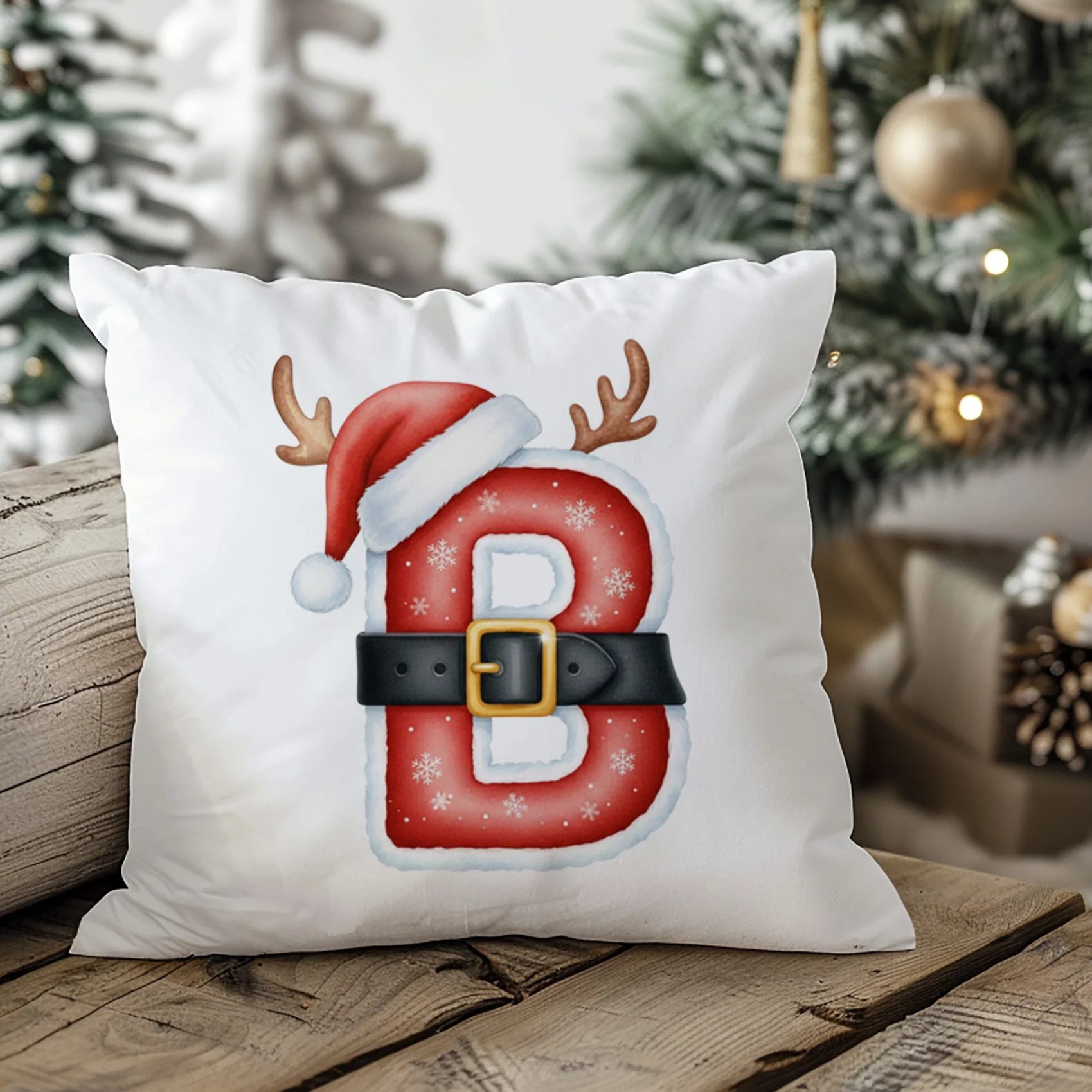 Weihnachts Kissenbezug Buchstabe B - Image 2