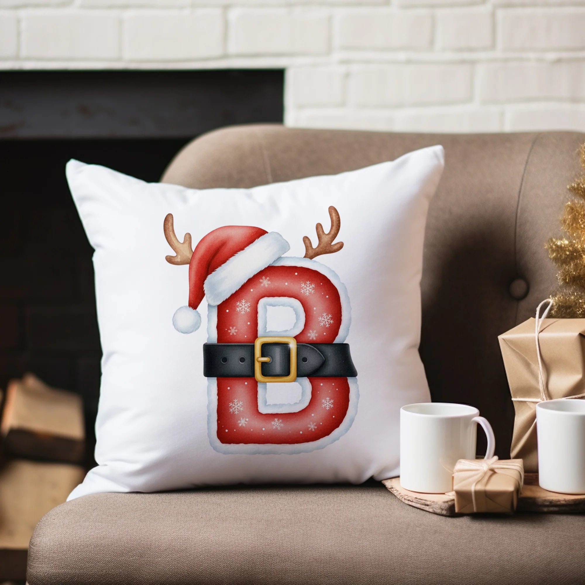 Weihnachts Kissenbezug Buchstabe B - Image 4