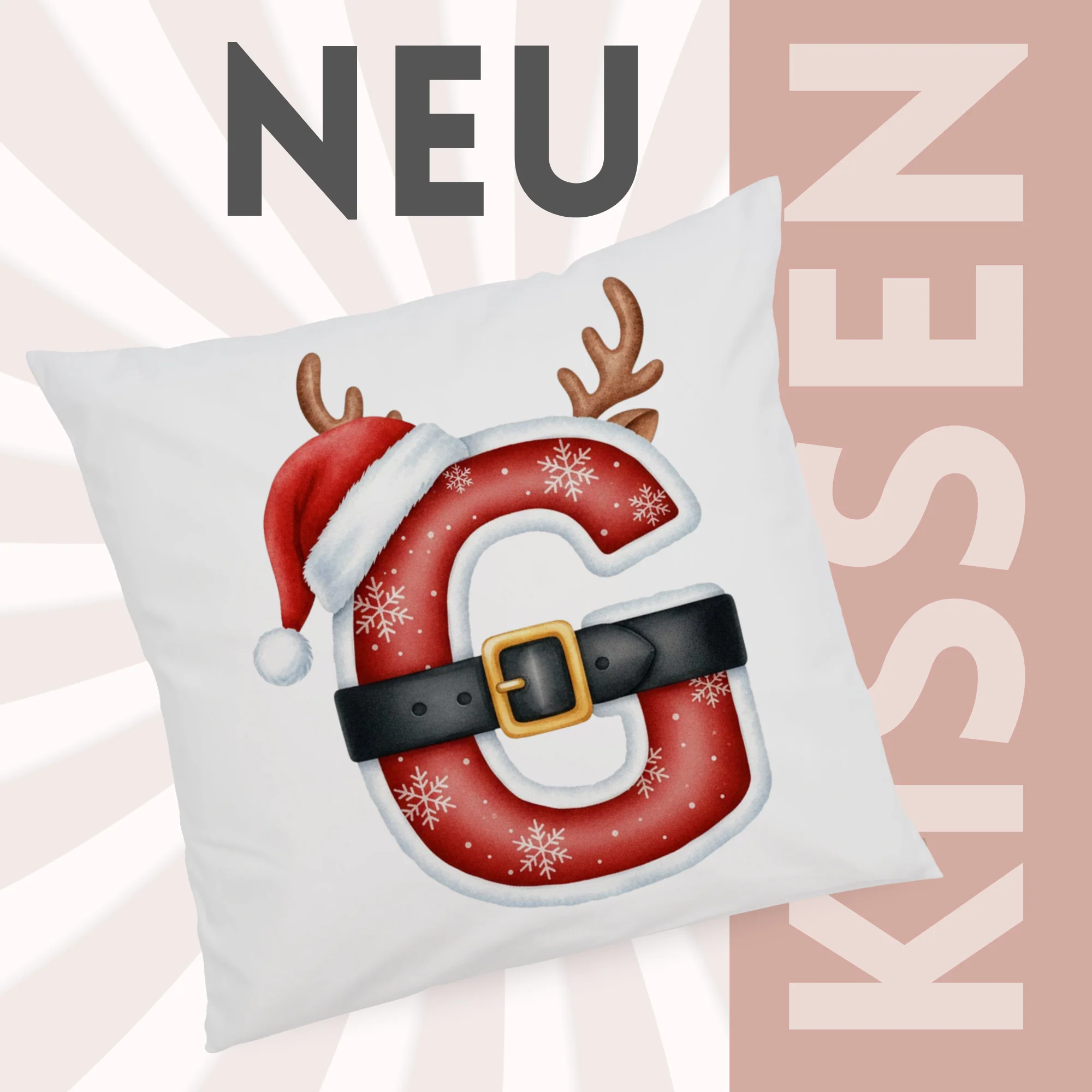 Weihnachts Kissenbezug Buchstabe G - Image 3
