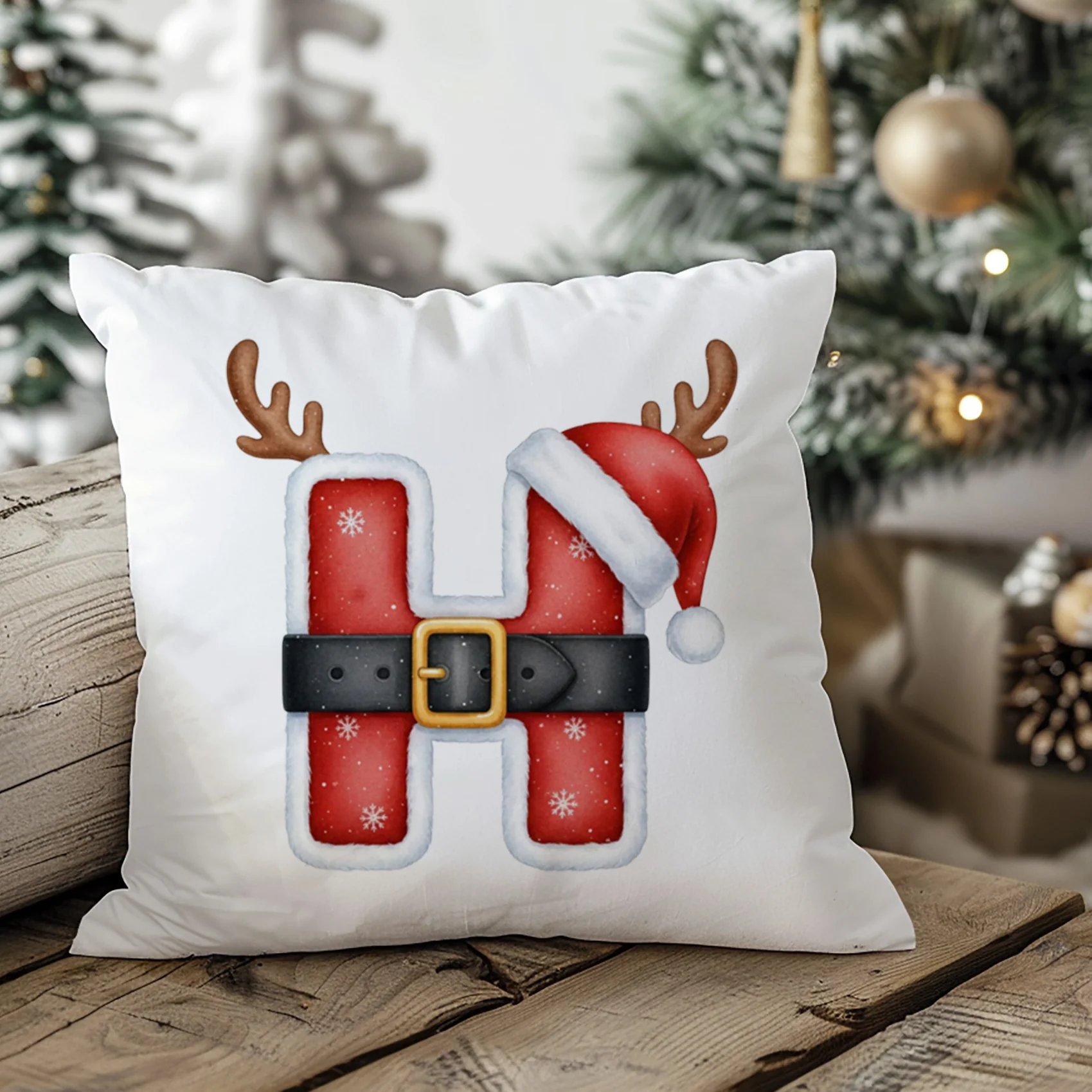 Weihnachts Kissenbezug Buchstabe H - Image 2