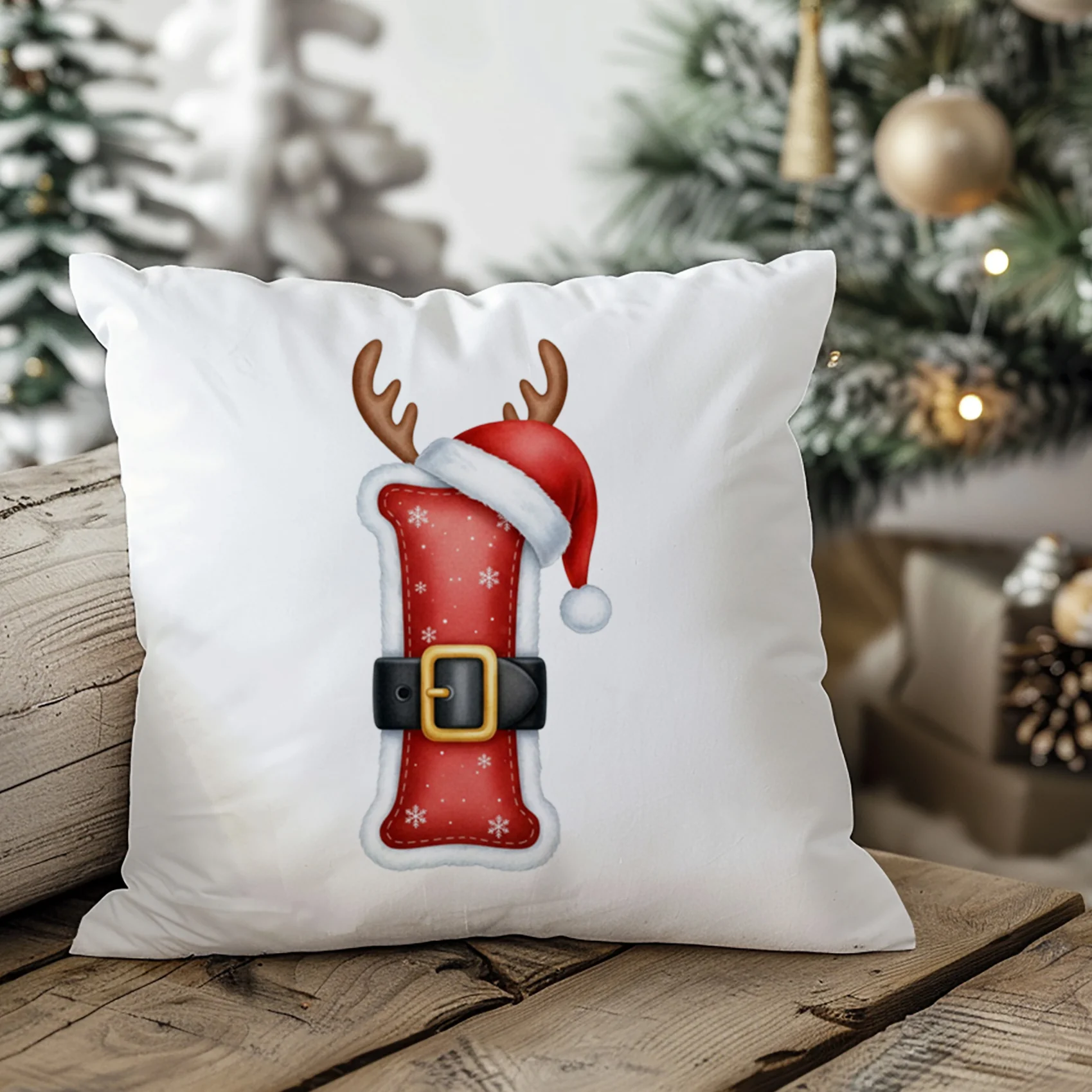 Weihnachts Kissenbezug Buchstabe I - Image 2