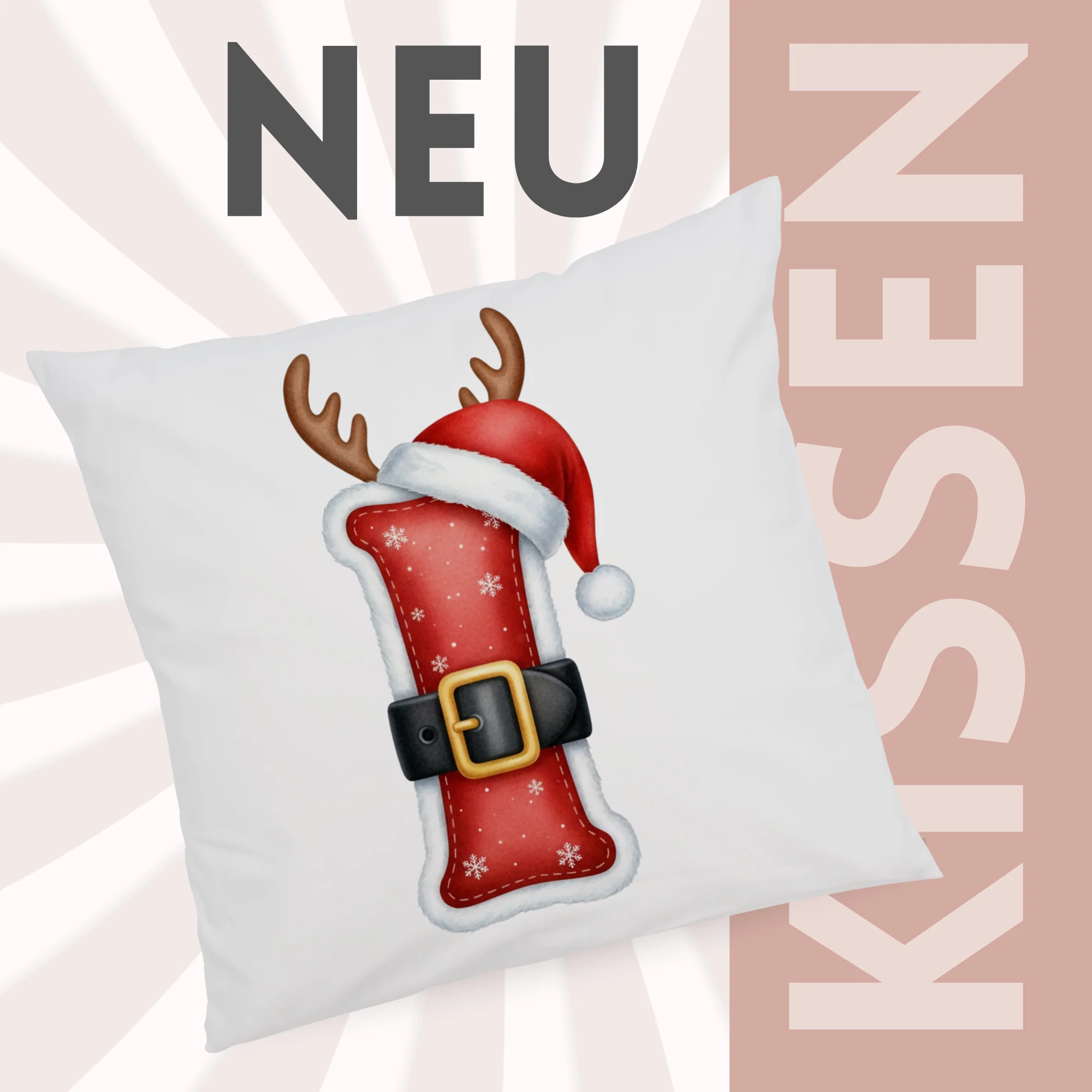 Weihnachts Kissenbezug Buchstabe I - Image 3