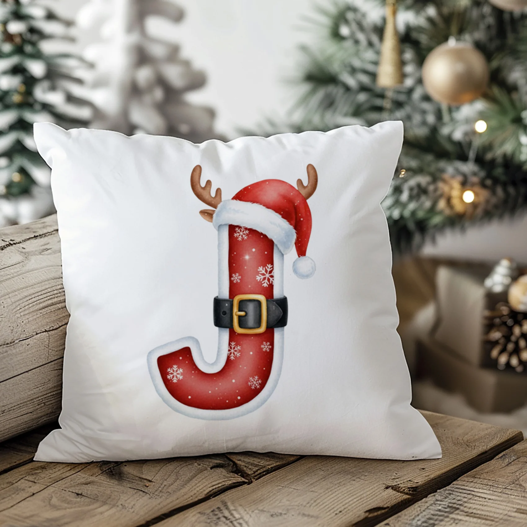 Weihnachts Kissenbezug Buchstabe J - Image 2