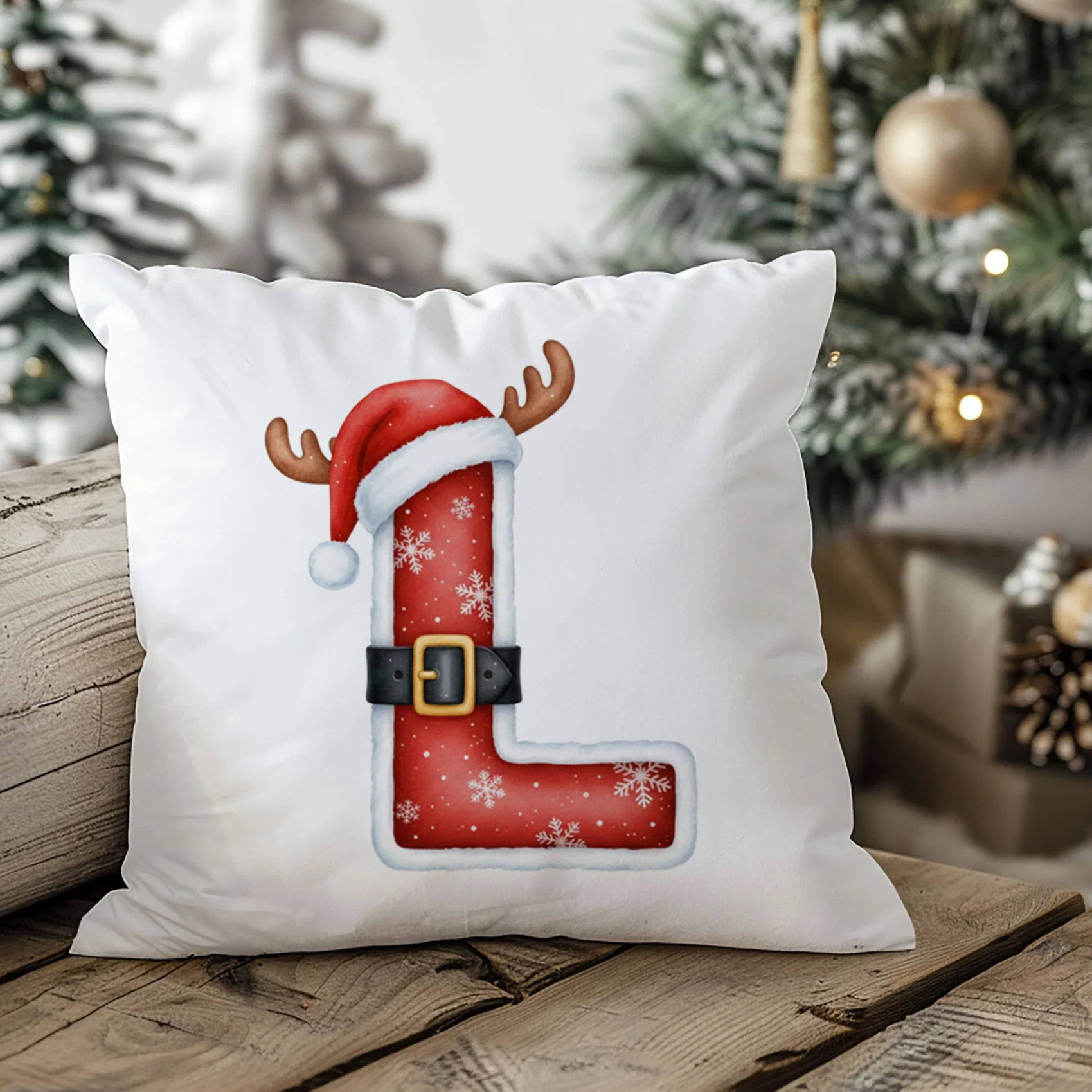 Weihnachts Kissenbezug Buchstabe L - Image 2