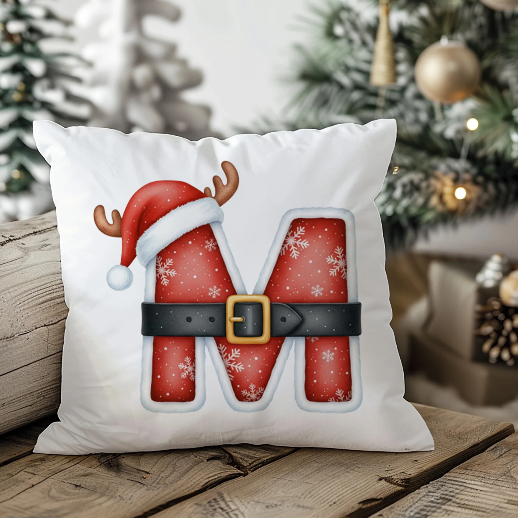 Weihnachts Kissenbezug Buchstabe M - Image 2