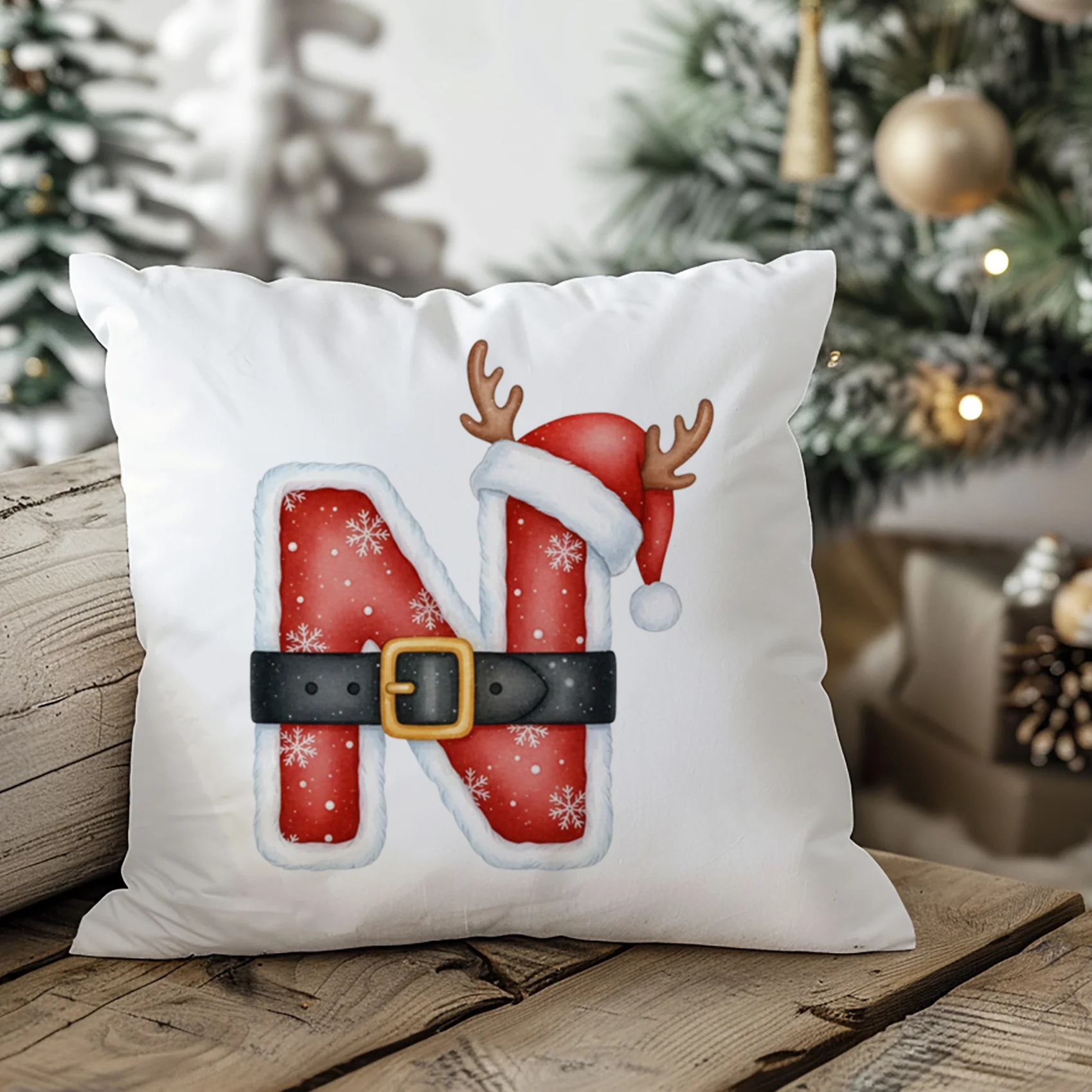 Weihnachts Kissenbezug Buchstabe N - Image 2