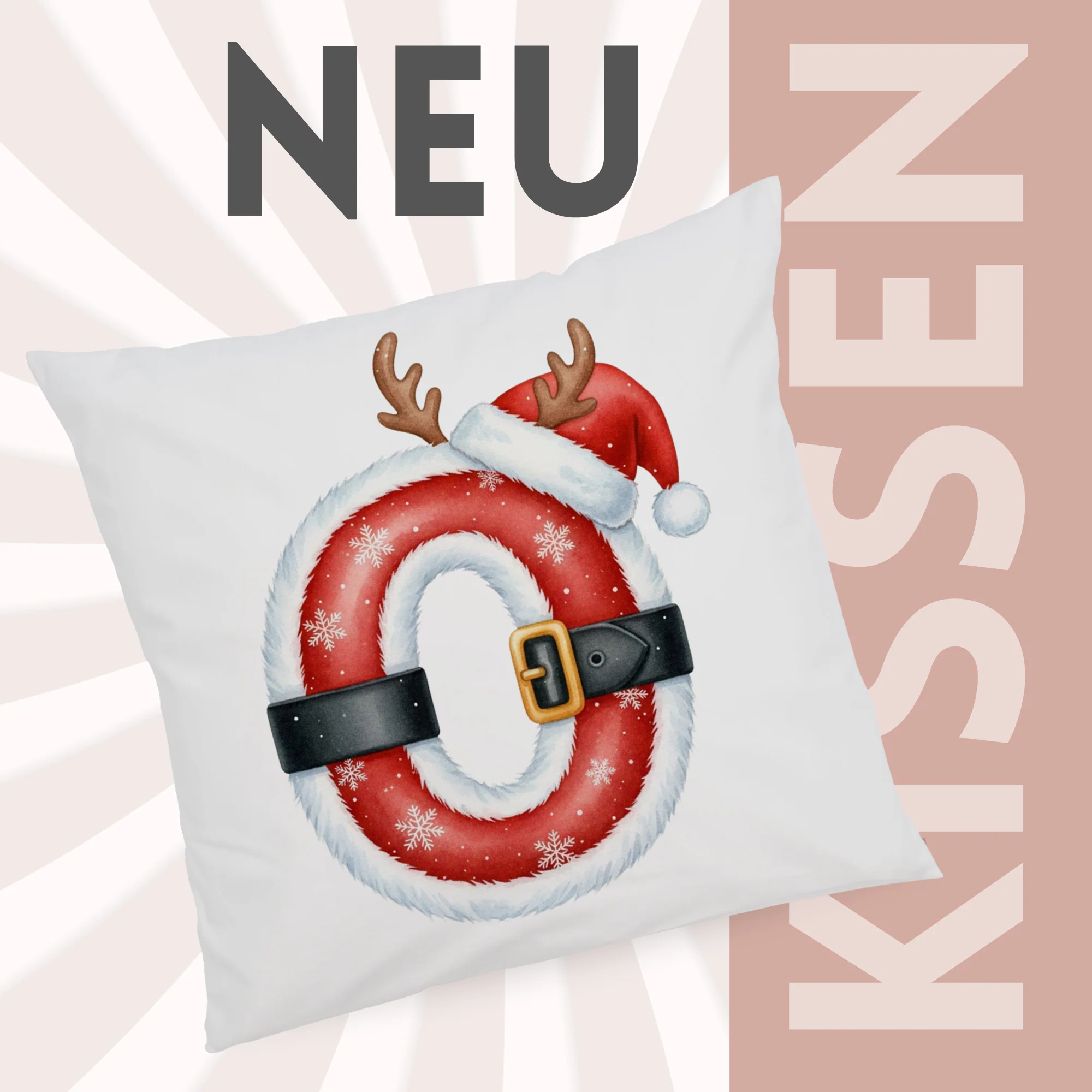 Weihnachts Kissenbezug Buchstabe O - Image 3