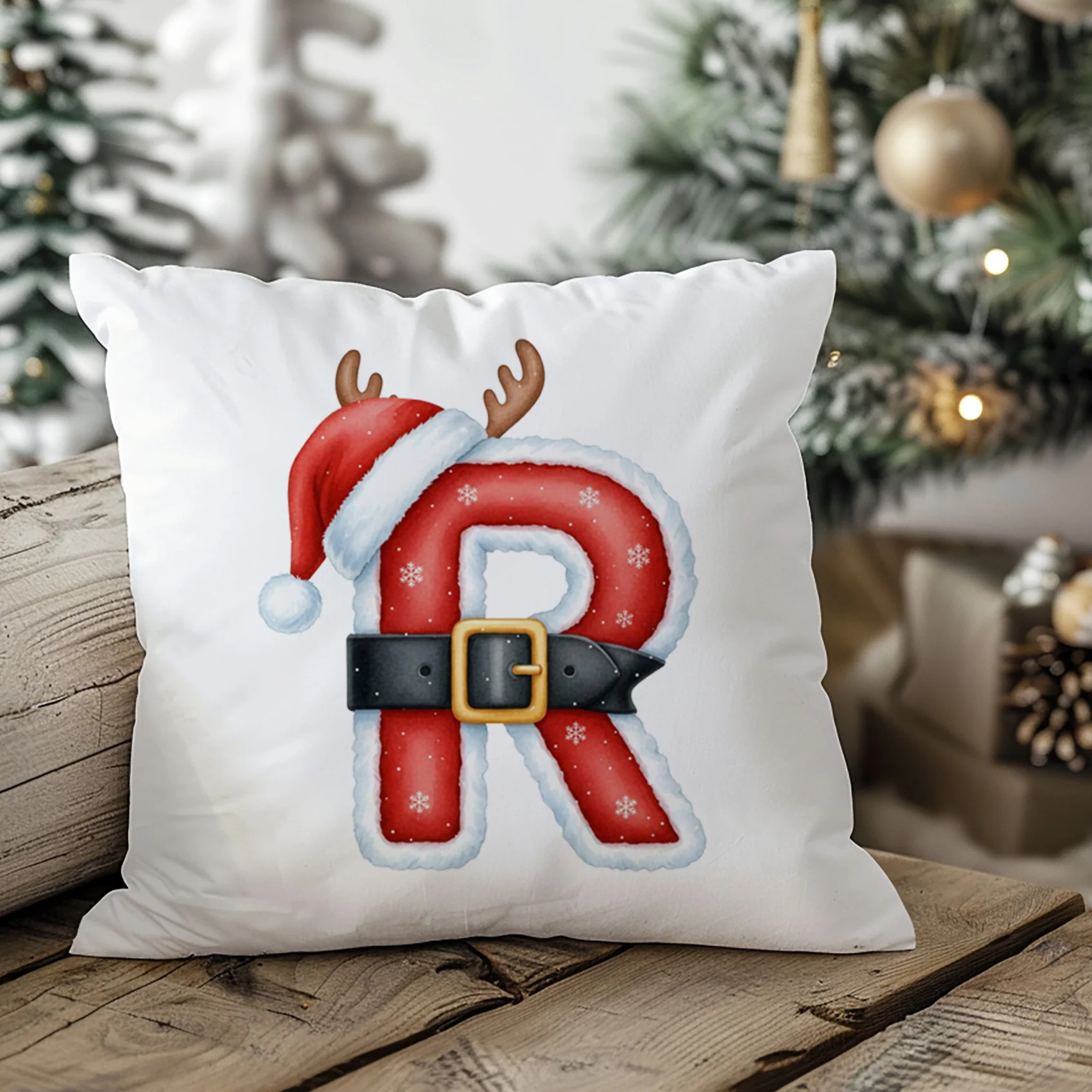 Weihnachts Kissenbezug Buchstabe R - Image 2