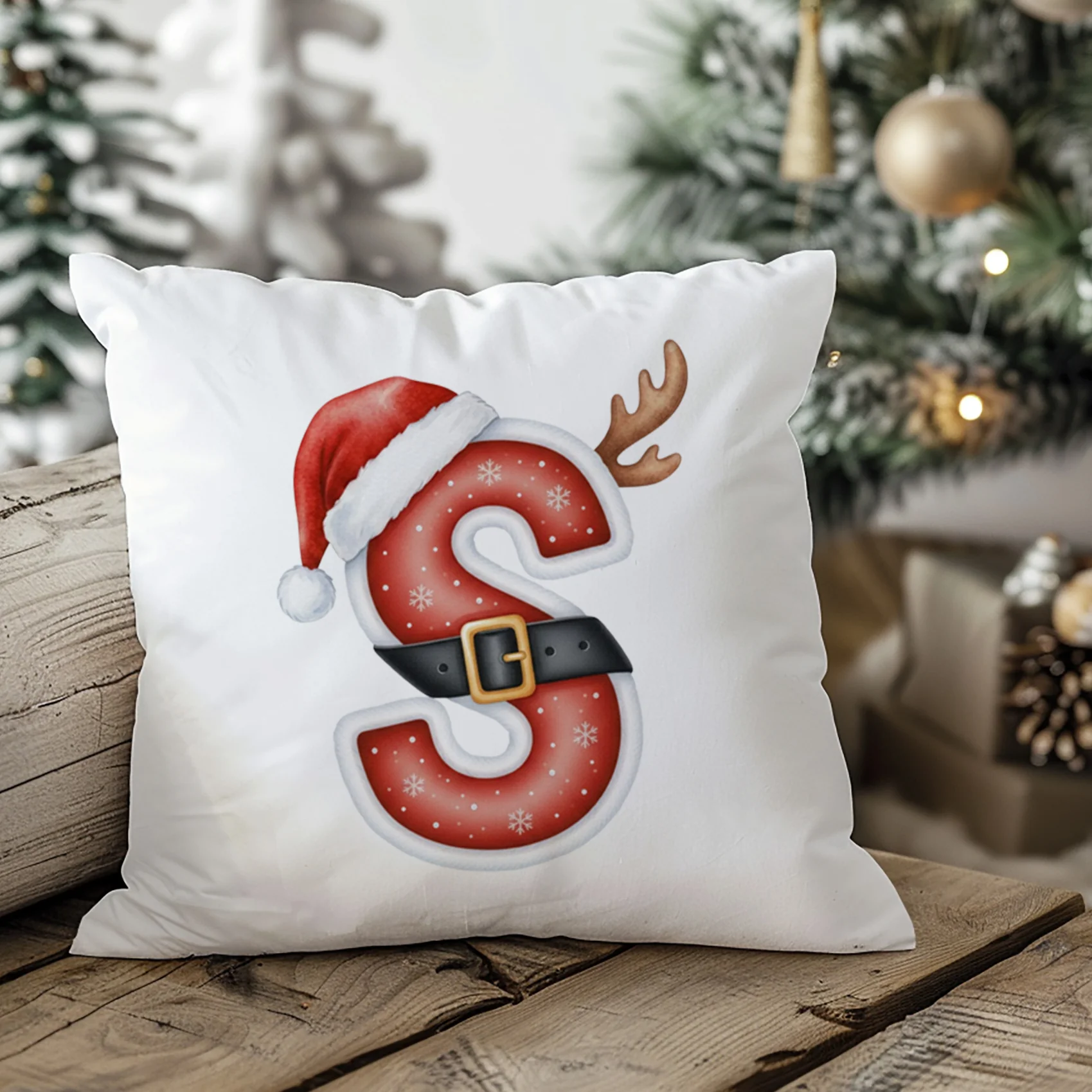 Weihnachts Kissenbezug Buchstabe S - Image 2