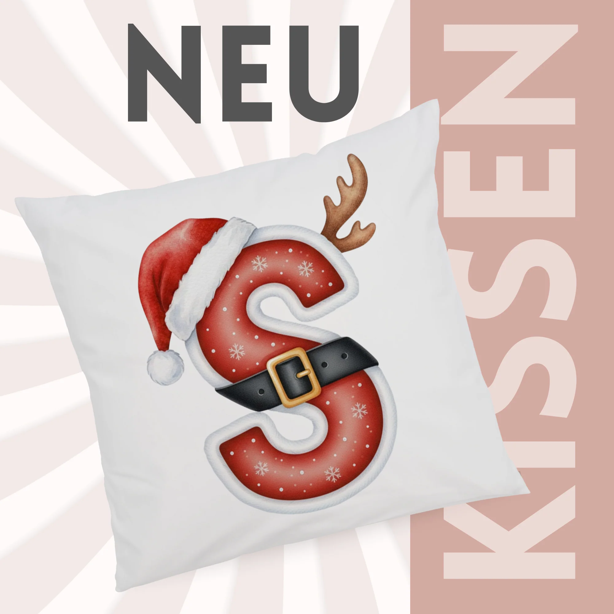 Weihnachts Kissenbezug Buchstabe S - Image 3